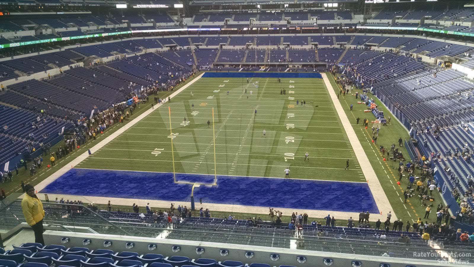 section 452, row 8 seat view  for football - lucas oil stadium