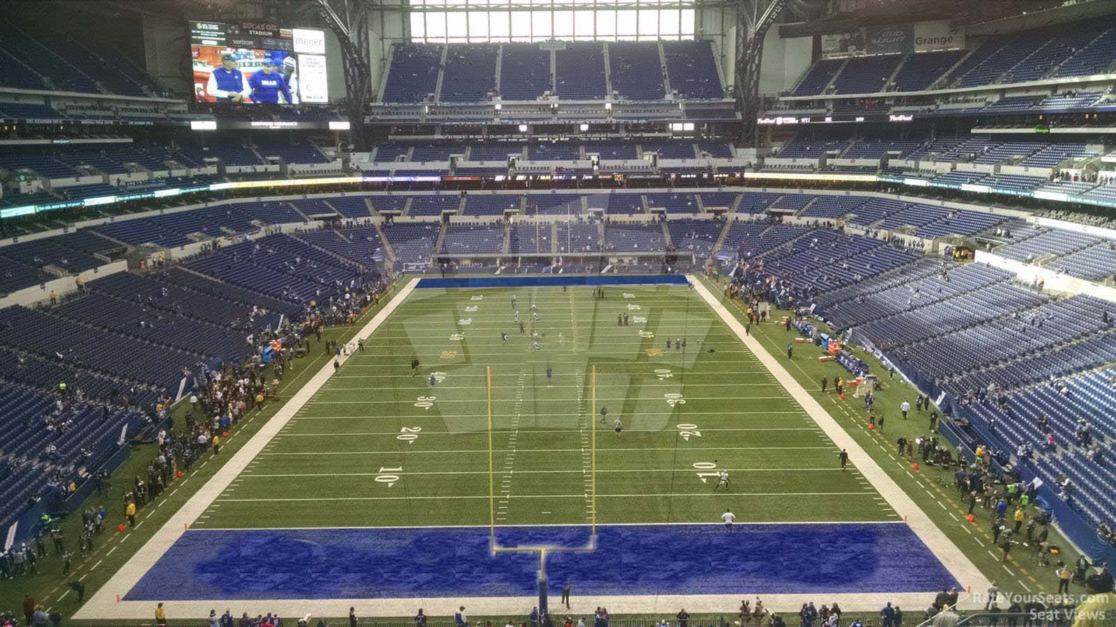 section 453, row 10 seat view  for football - lucas oil stadium