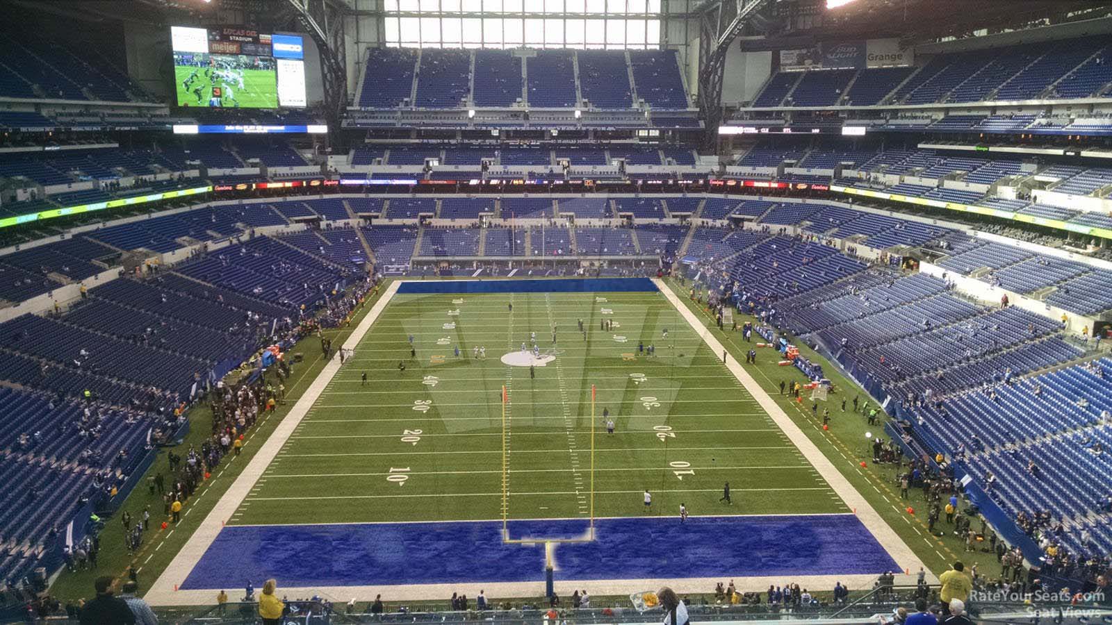 section 453, row 18 seat view  for football - lucas oil stadium