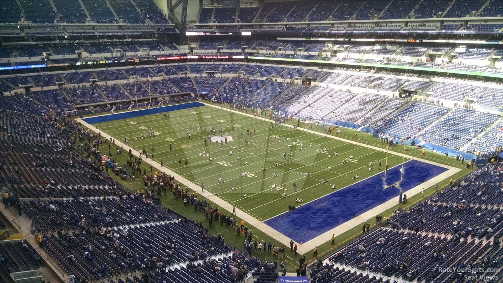 section 506, row 2 seat view  for football - lucas oil stadium