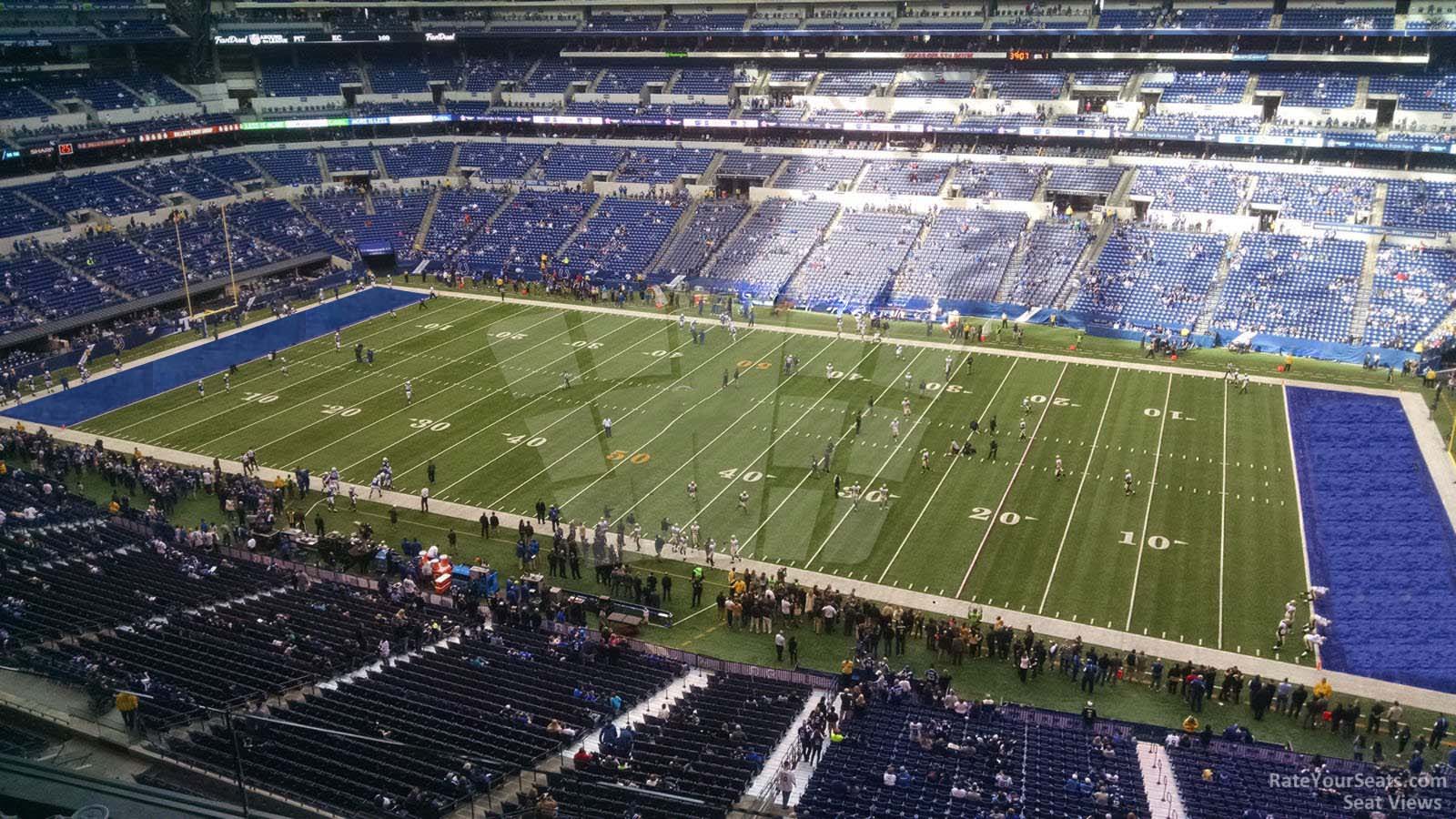 section 510, row 3 seat view  for football - lucas oil stadium