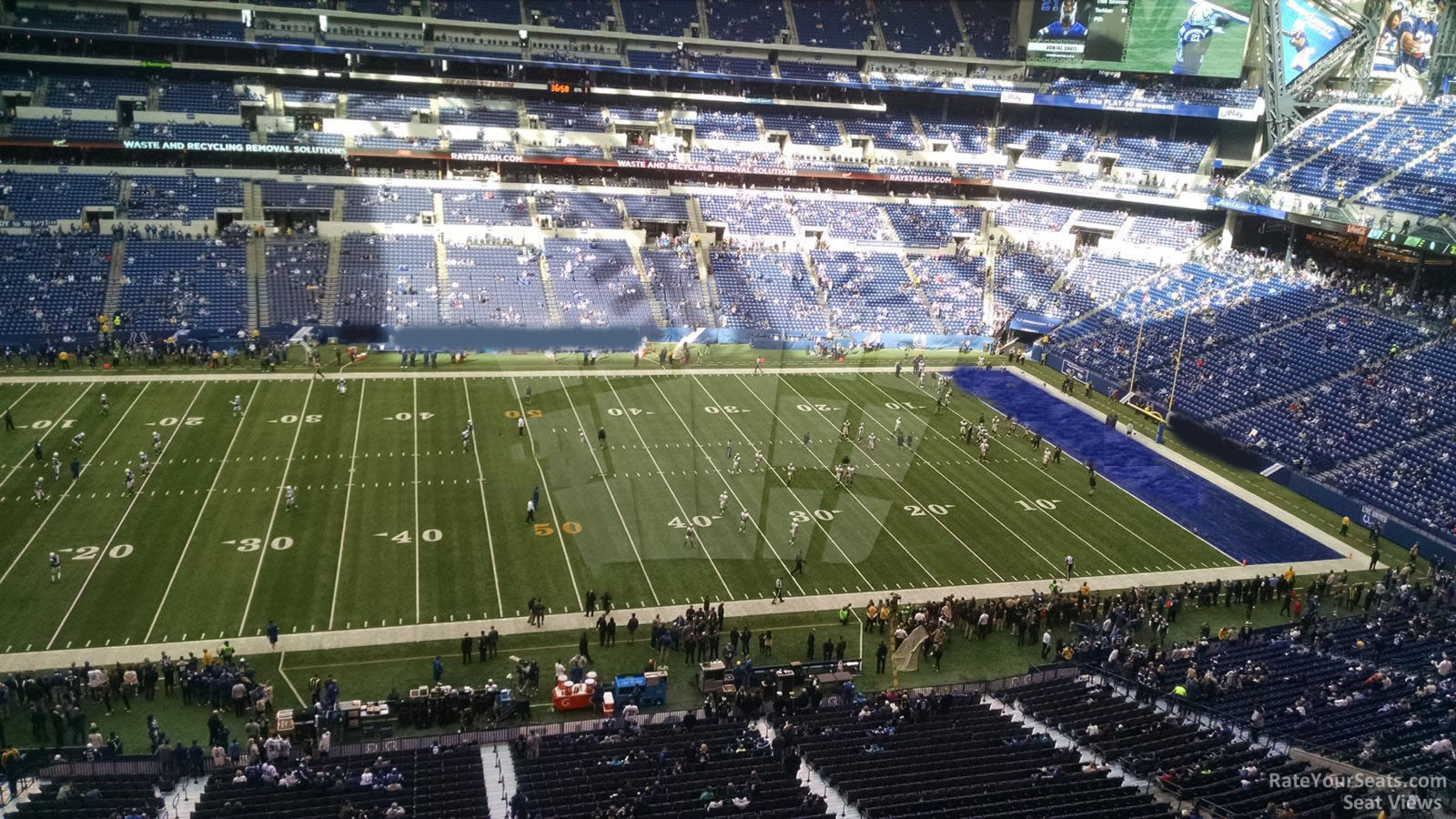 section 514, row 2 seat view  for football - lucas oil stadium