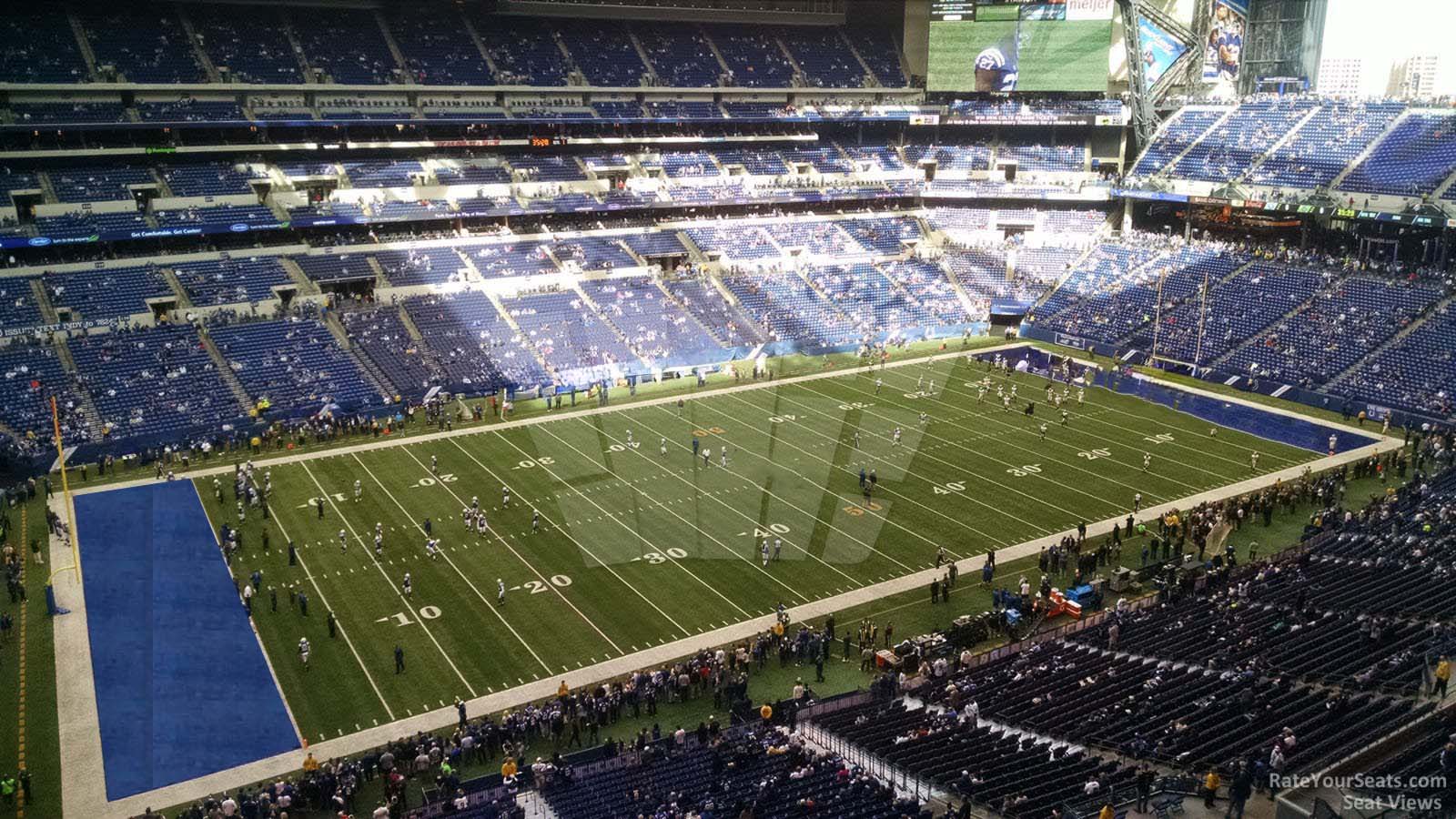 section 517, row 5 seat view  for football - lucas oil stadium