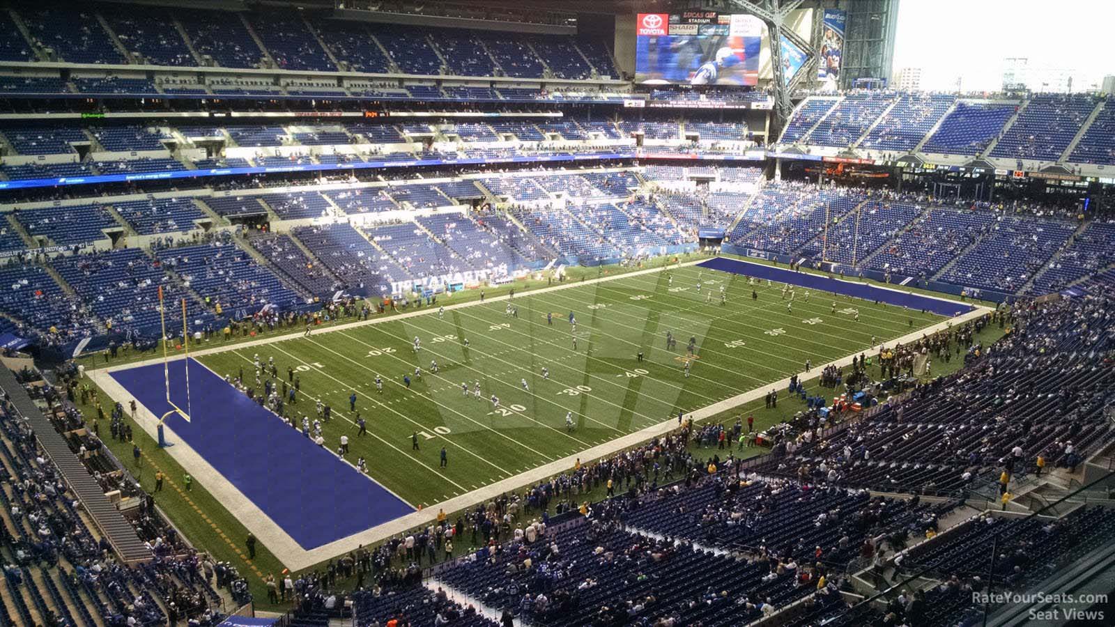 section 519, row 2 seat view  for football - lucas oil stadium