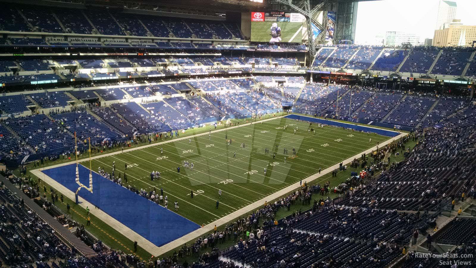 section 520, row 2 seat view  for football - lucas oil stadium