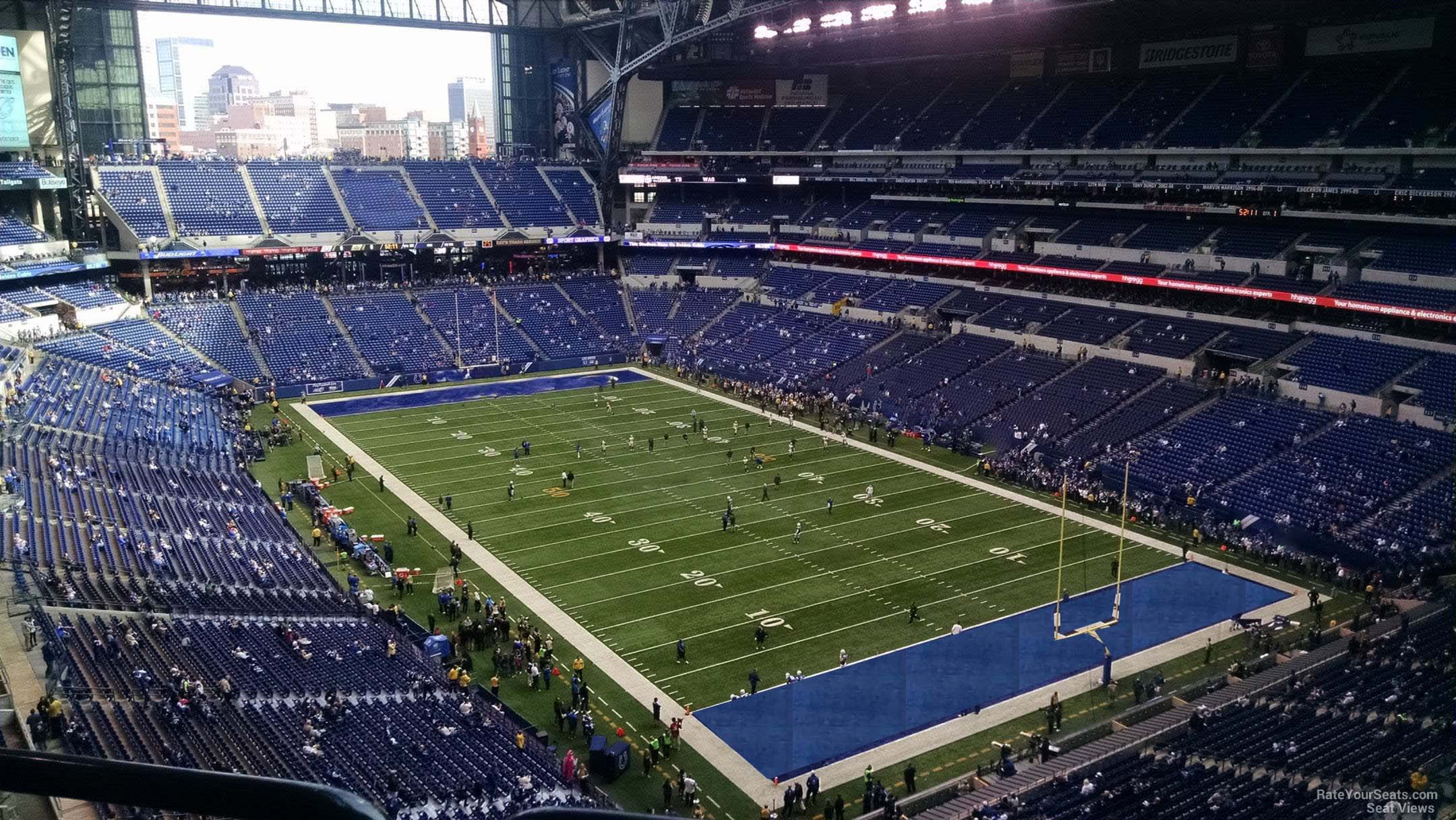 section 531, row 5 seat view  for football - lucas oil stadium