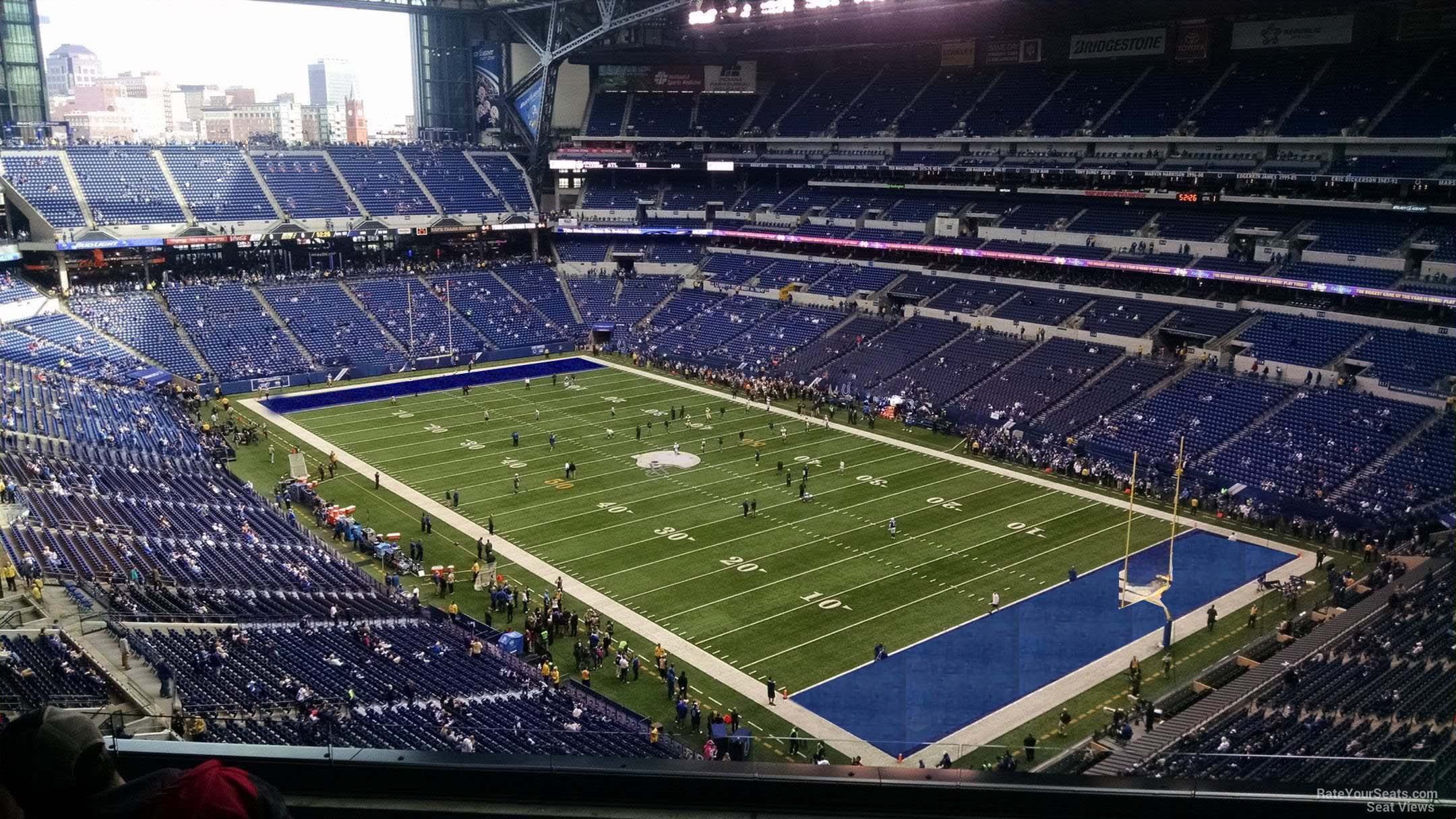 section 533, row 5 seat view  for football - lucas oil stadium
