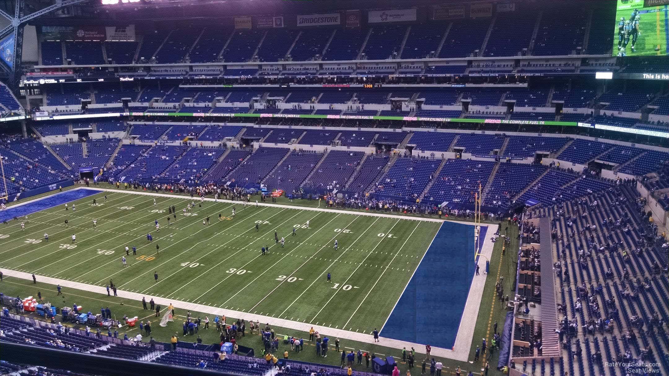 section 535, row 5 seat view  for football - lucas oil stadium