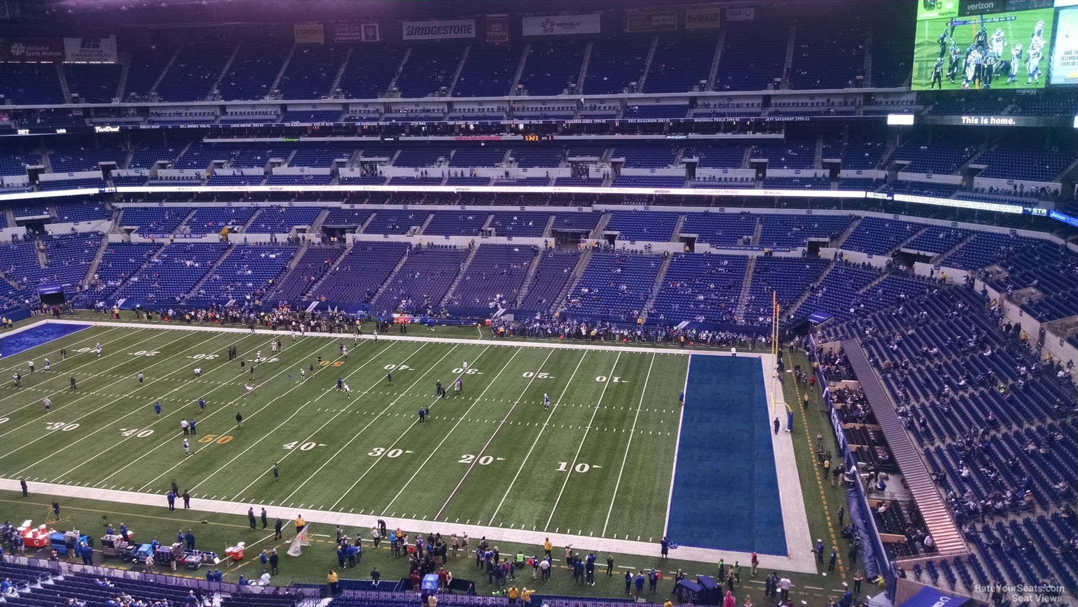 section 536, row 5 seat view  for football - lucas oil stadium