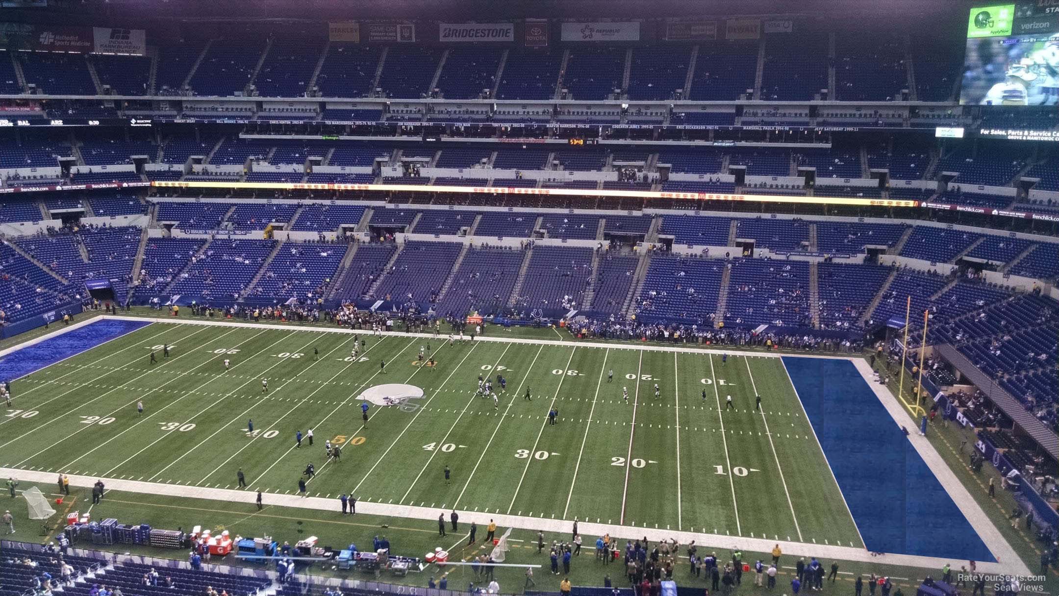 section 537, row 5 seat view  for football - lucas oil stadium