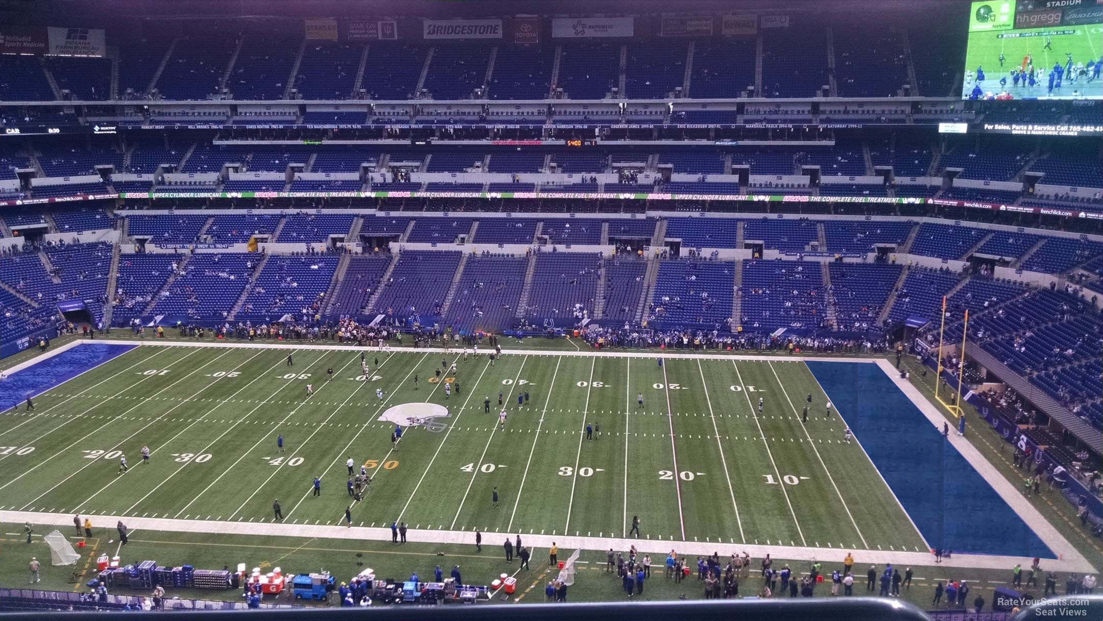 section 538, row 5 seat view  for football - lucas oil stadium