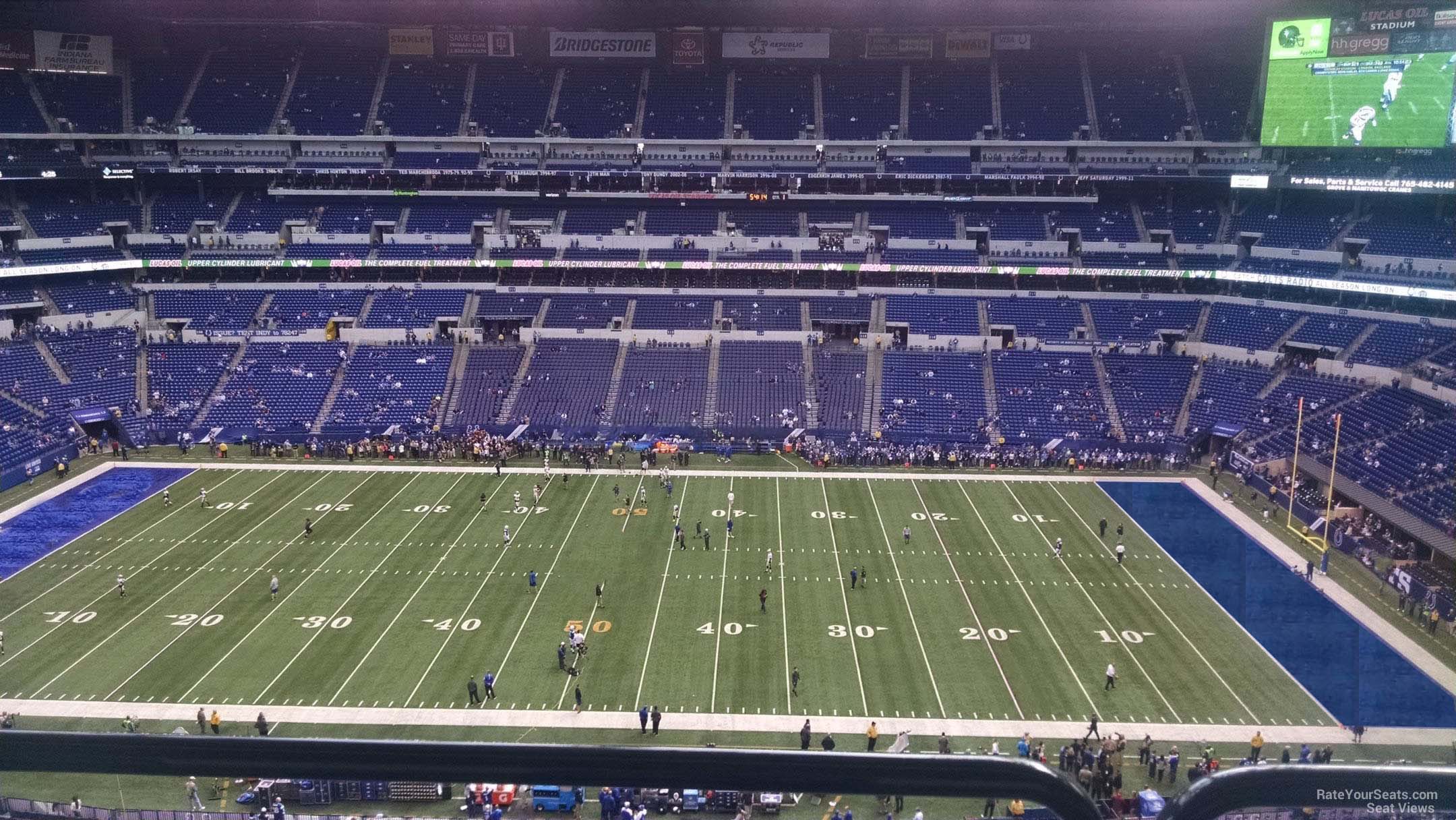 section 539, row 5 seat view  for football - lucas oil stadium
