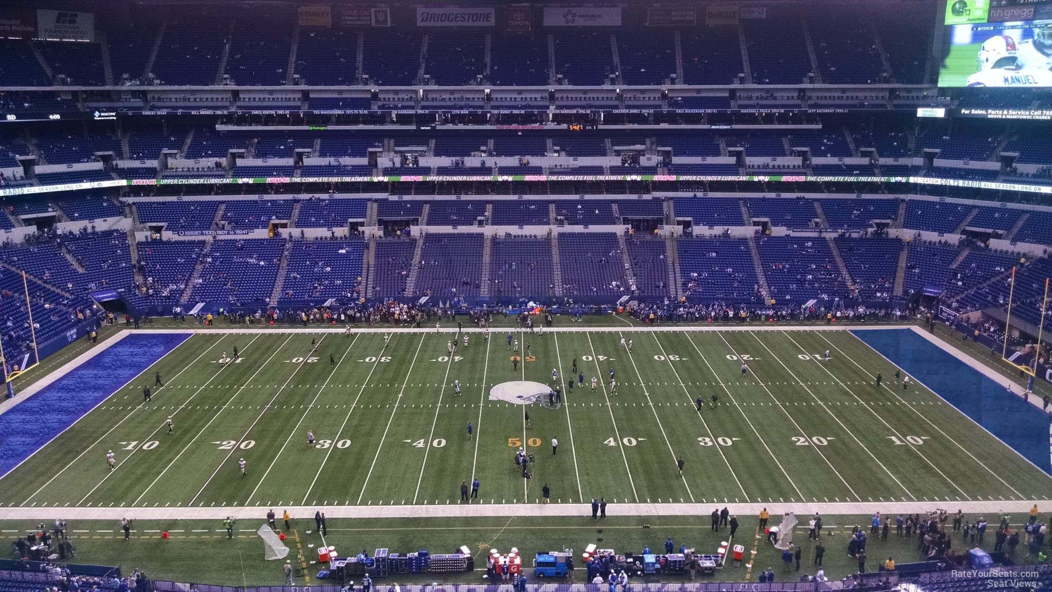 section 540, row 5 seat view  for football - lucas oil stadium