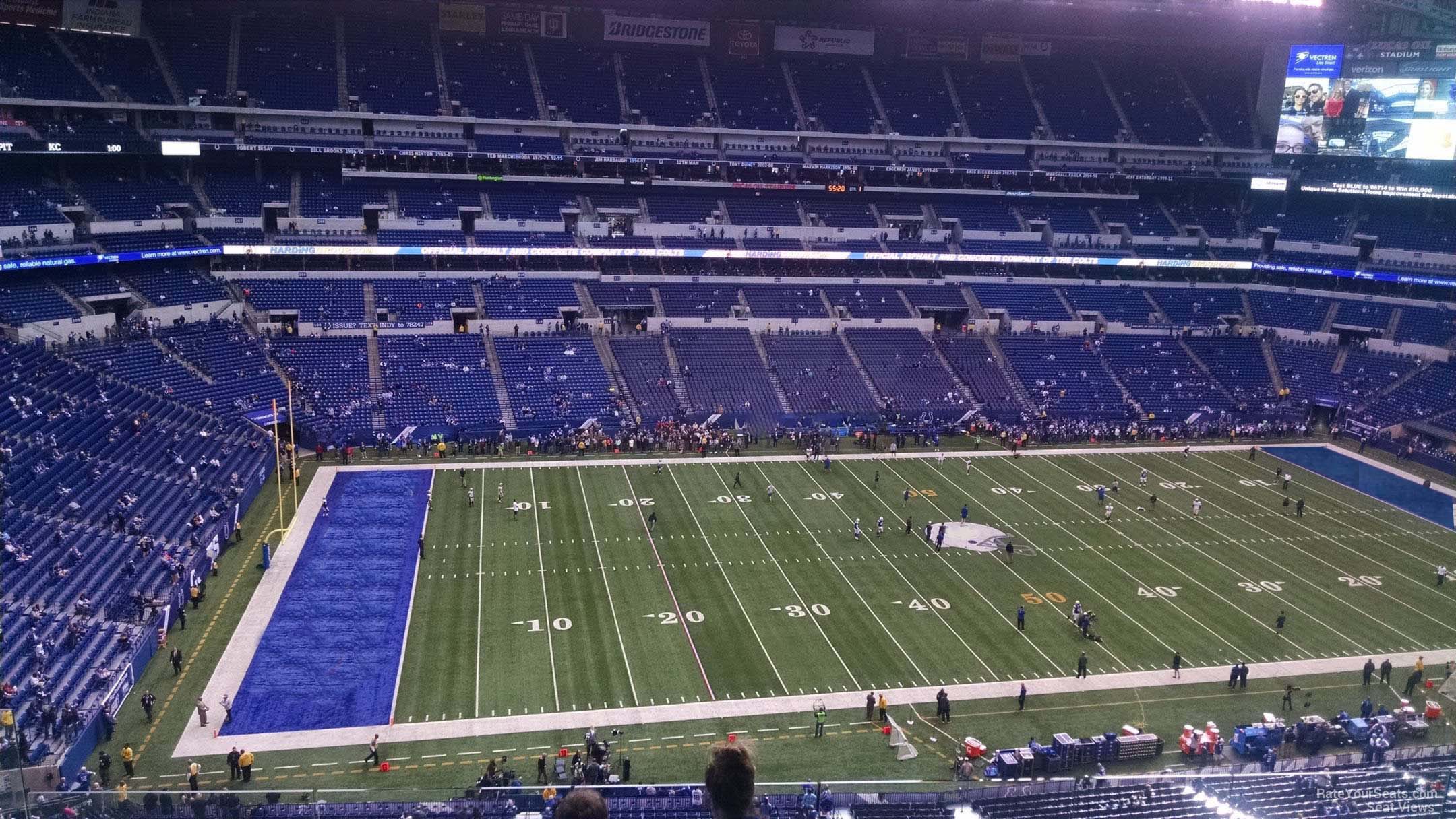 section 543, row 5 seat view  for football - lucas oil stadium