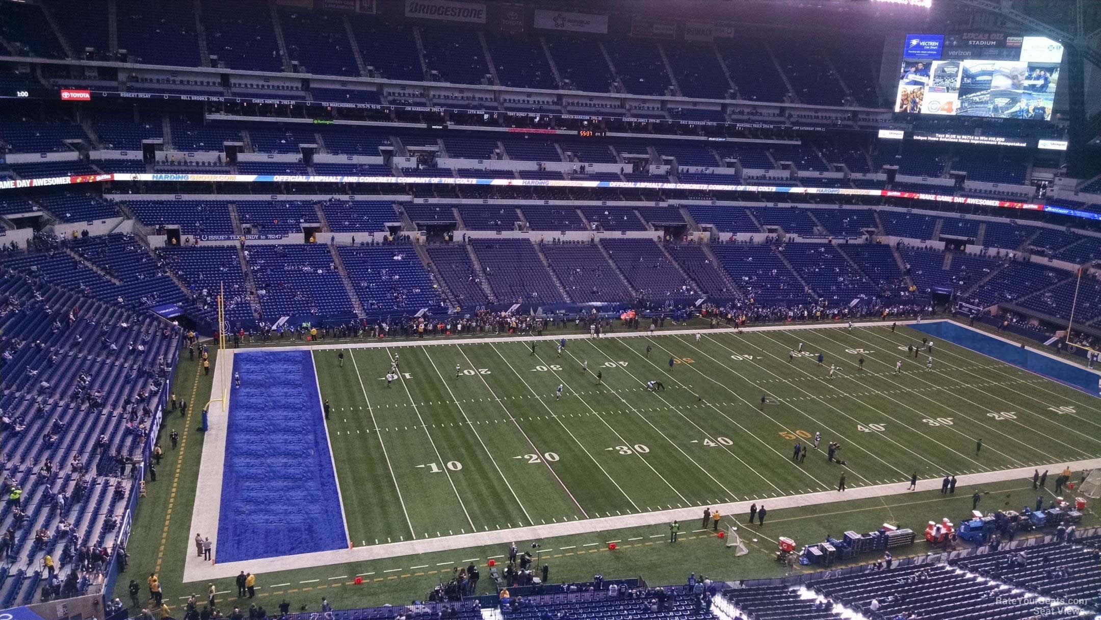 section 544, row 5 seat view  for football - lucas oil stadium