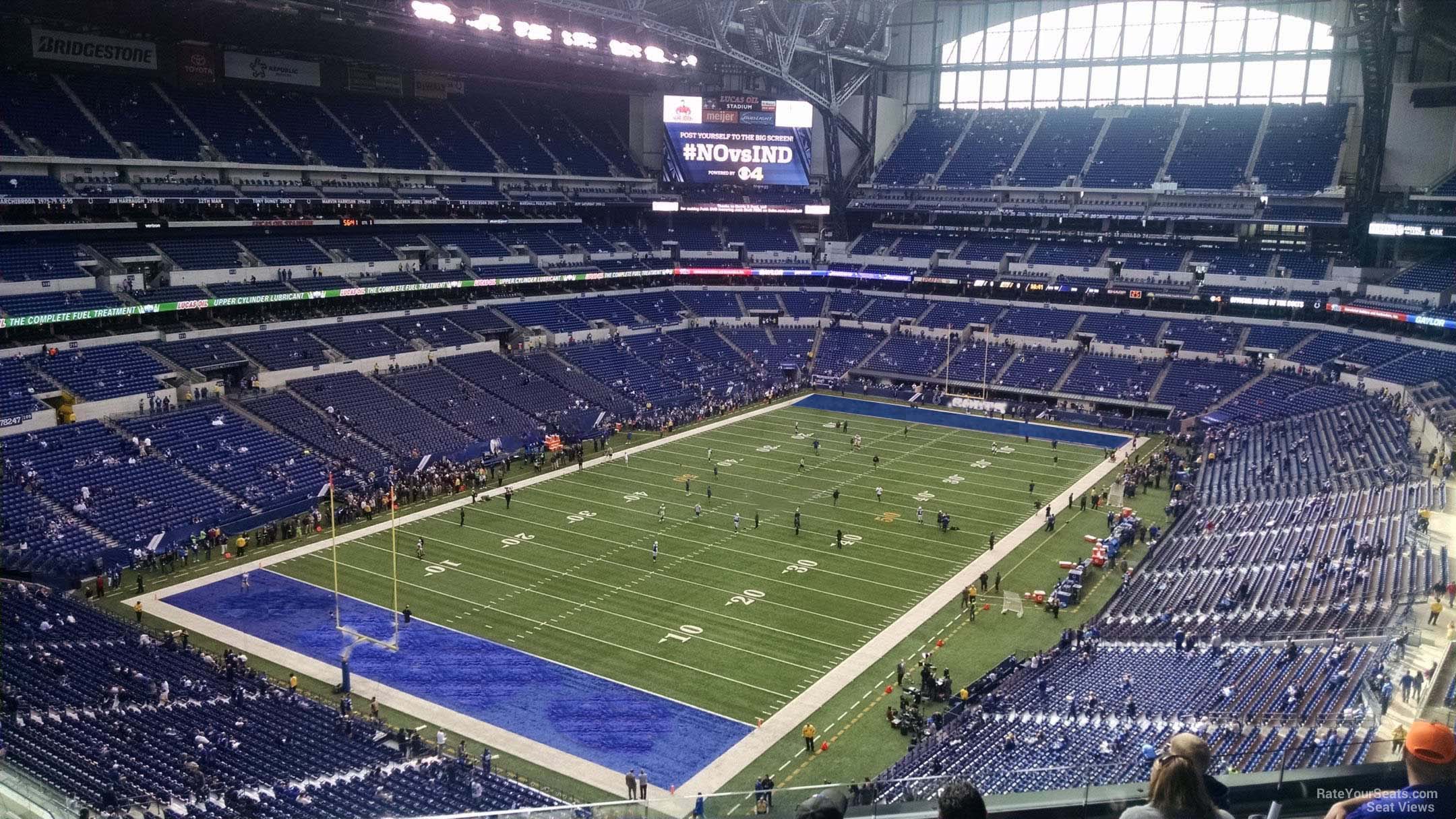section 549, row 5 seat view  for football - lucas oil stadium