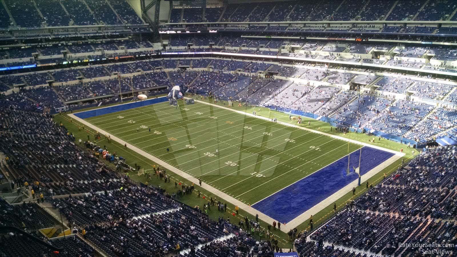 section 605, row 5 seat view  for football - lucas oil stadium