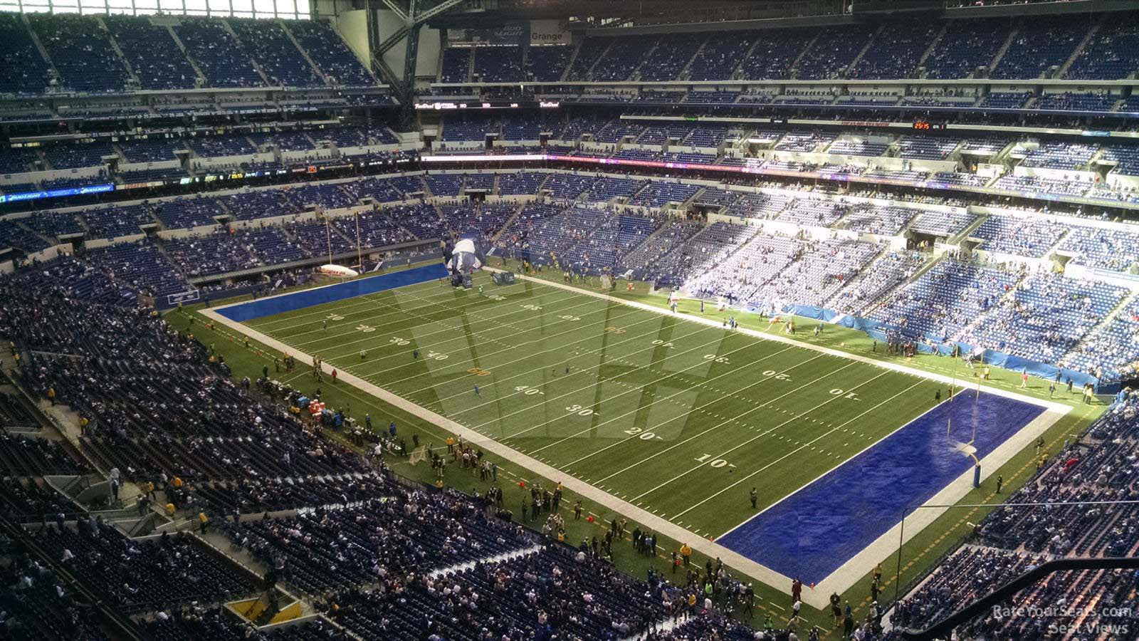 section 606, row 4 seat view  for football - lucas oil stadium