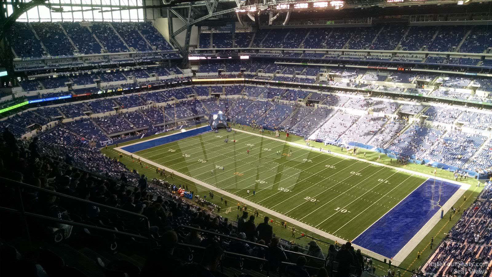 section 607, row 18 seat view  for football - lucas oil stadium