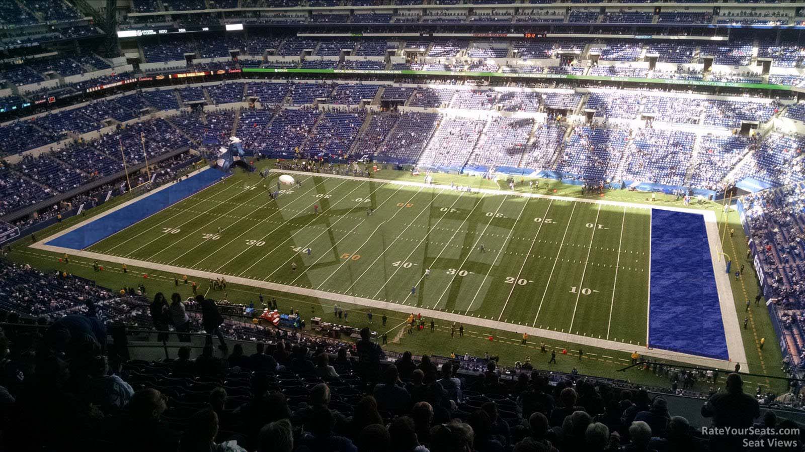 section 610, row 16 seat view  for football - lucas oil stadium