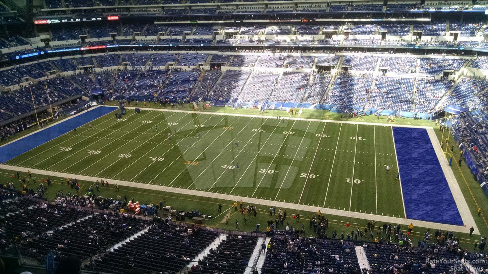 section 610, row 4 seat view  for football - lucas oil stadium
