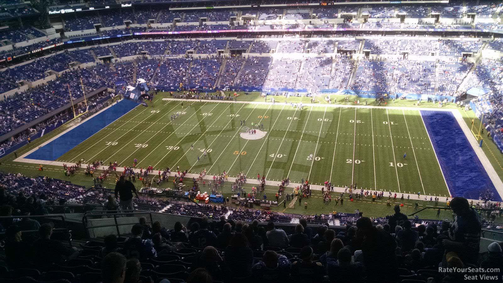section 611, row 13 seat view  for football - lucas oil stadium