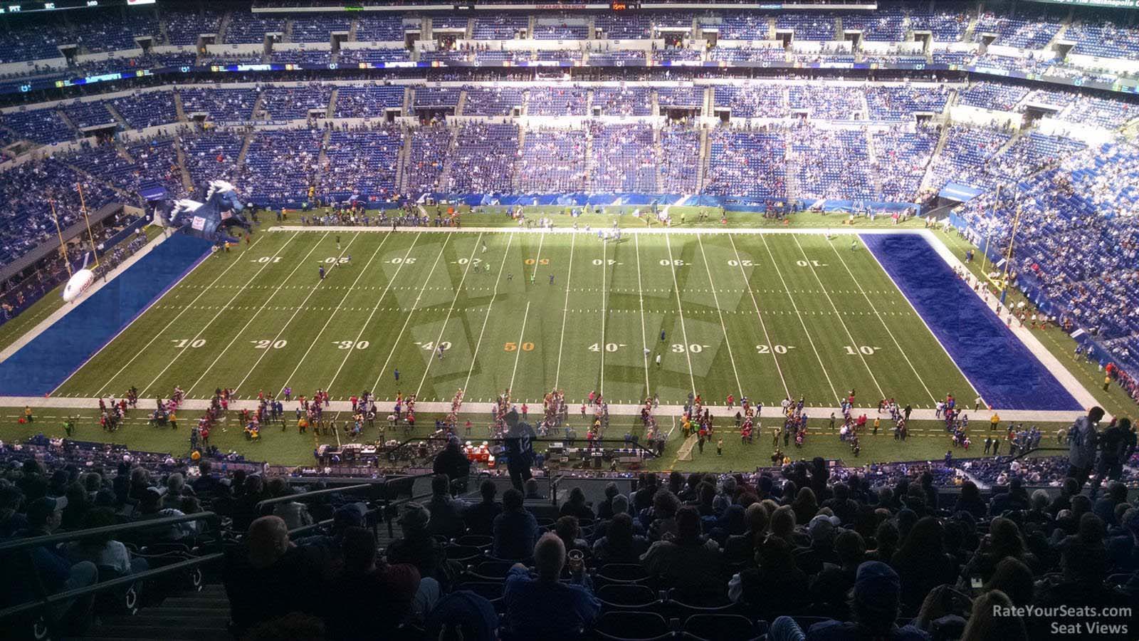 section 612, row 16 seat view  for football - lucas oil stadium