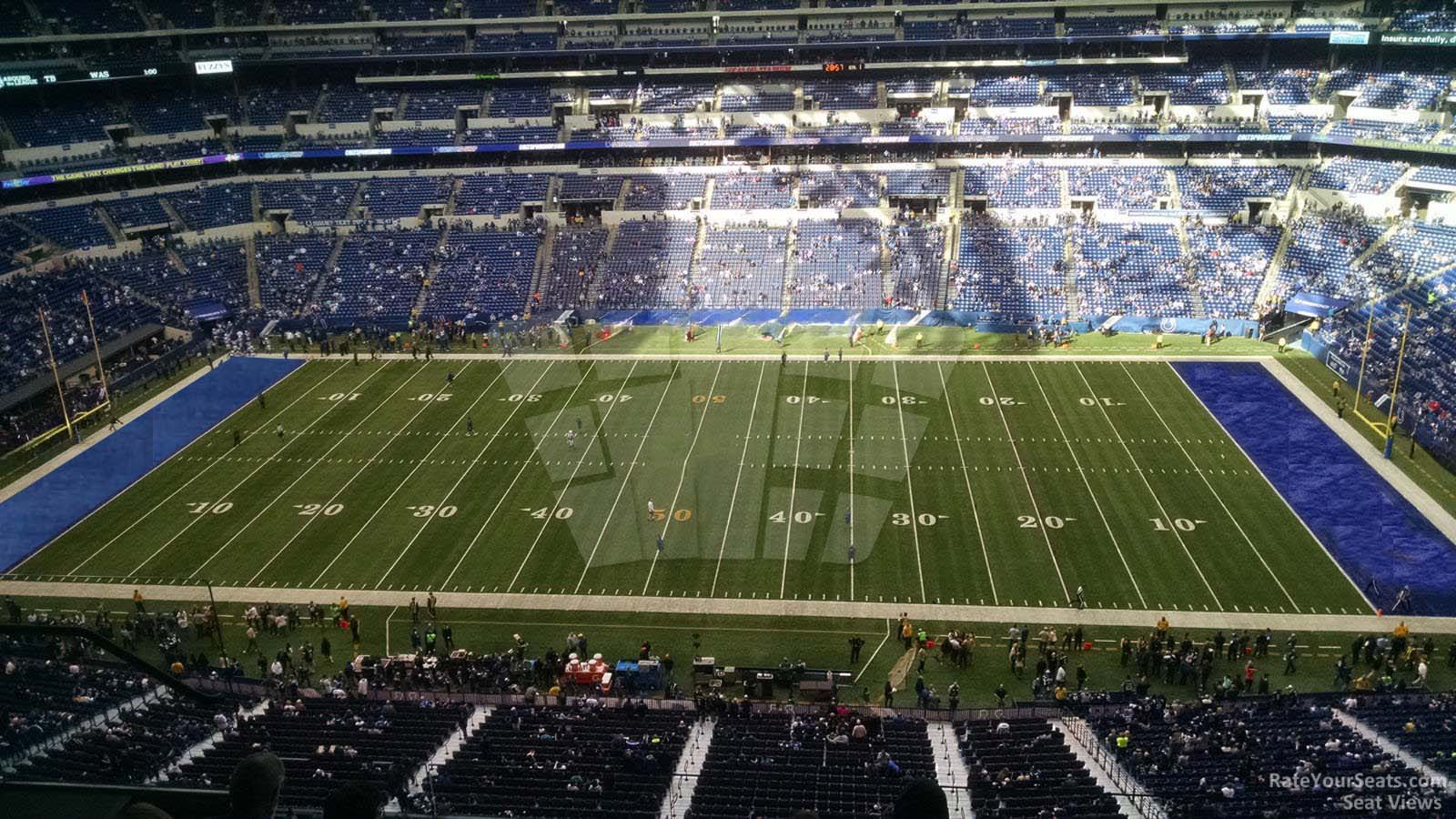 section 612, row 5 seat view  for football - lucas oil stadium