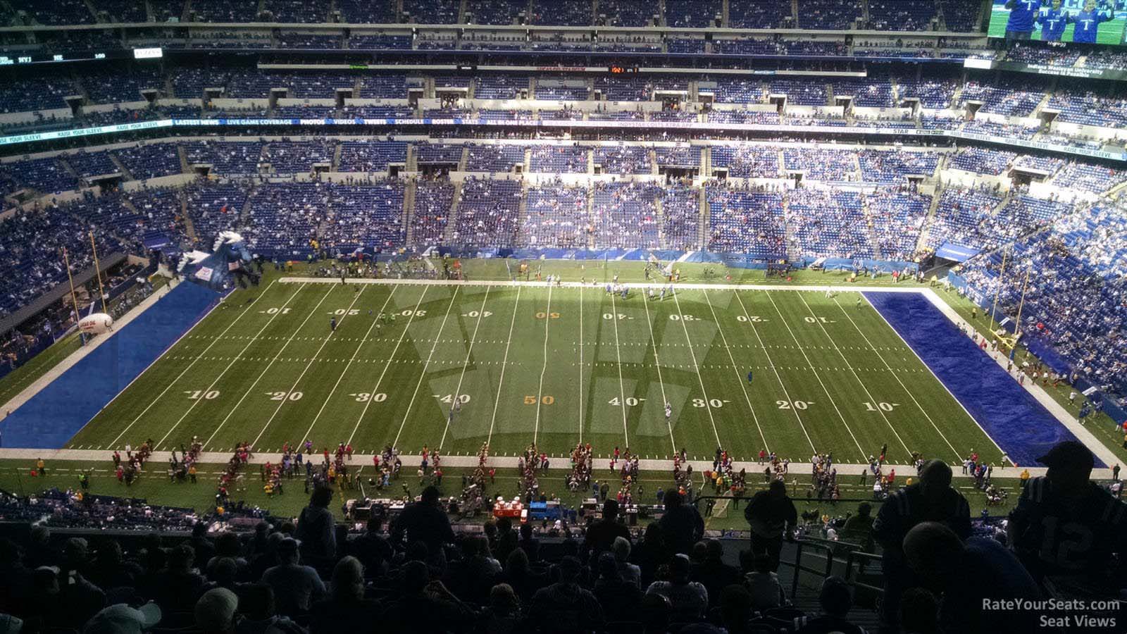 section 613, row 15 seat view  for football - lucas oil stadium