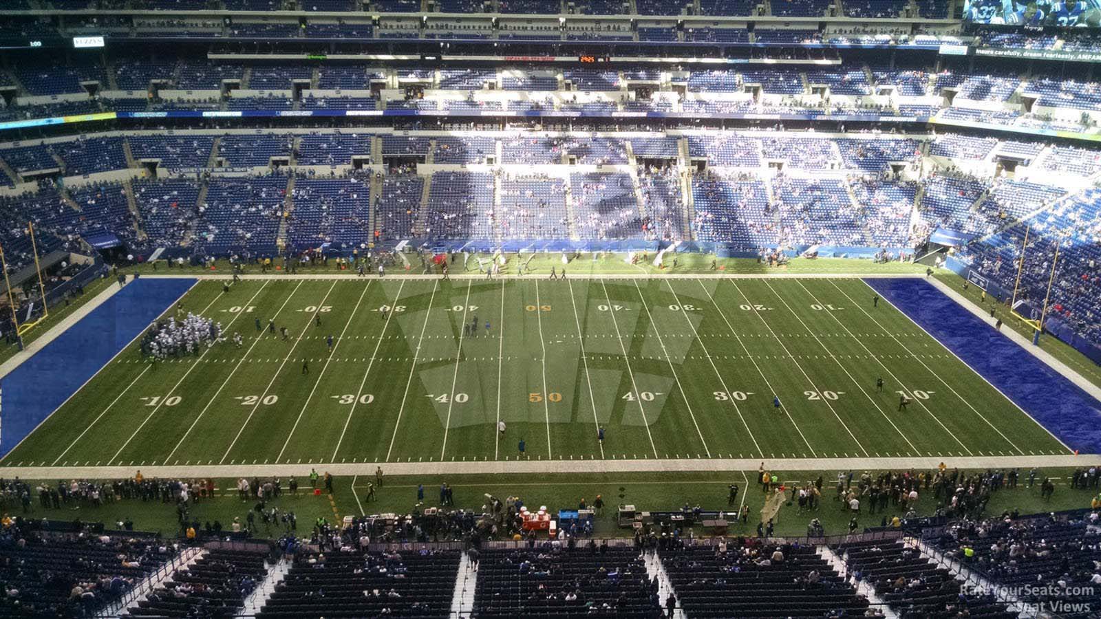 section 613, row 4 seat view  for football - lucas oil stadium