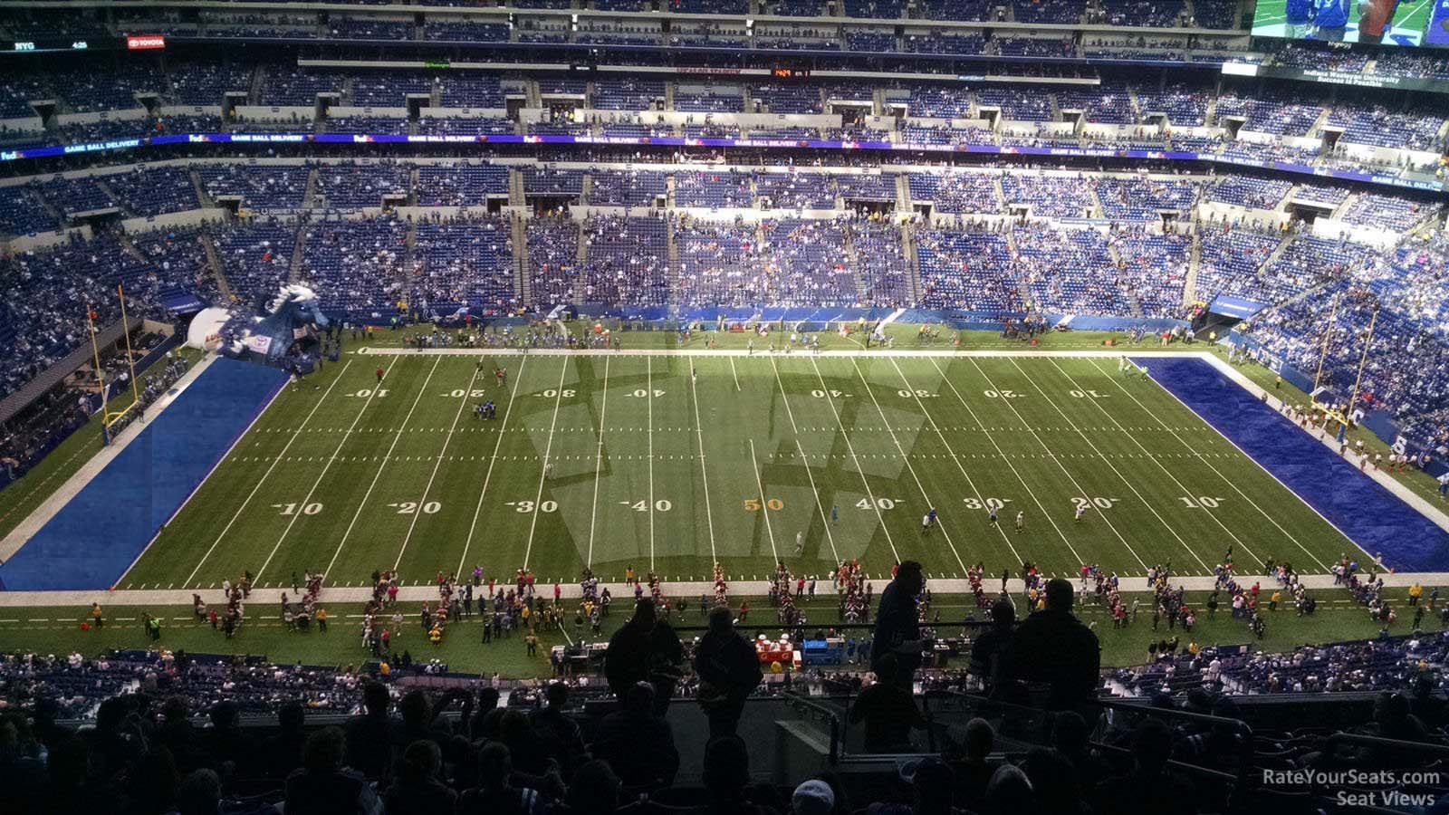 section 614, row 11 seat view  for football - lucas oil stadium