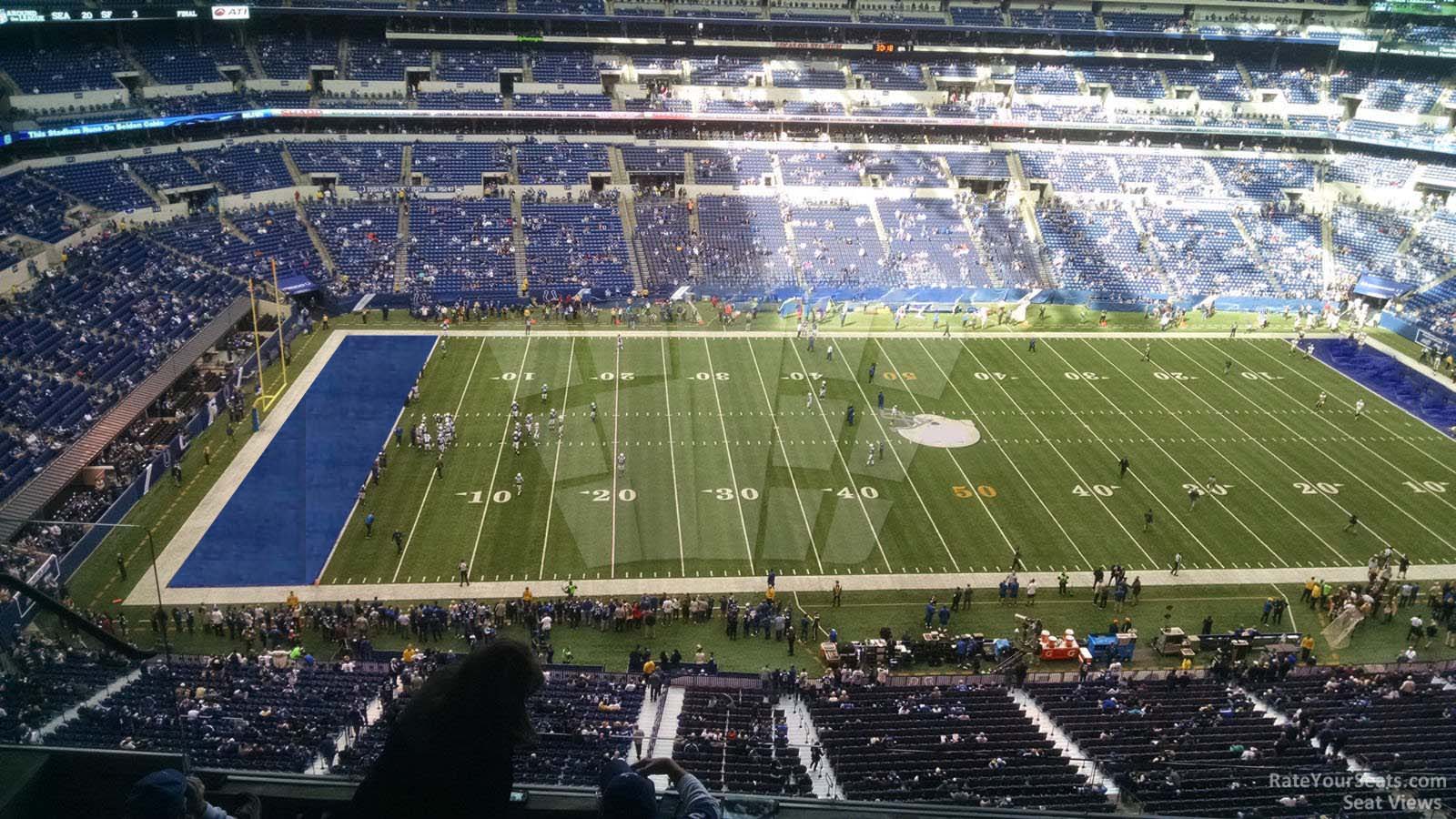 section 615, row 5 seat view  for football - lucas oil stadium
