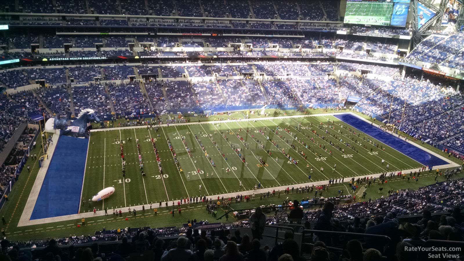 section 616, row 14 seat view  for football - lucas oil stadium