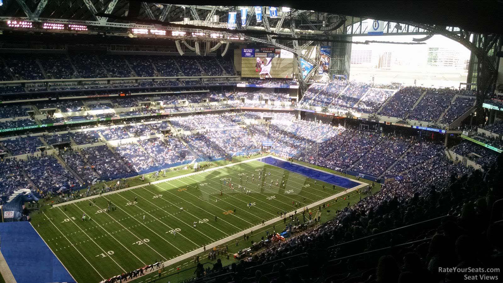 section 618, row 21 seat view  for football - lucas oil stadium