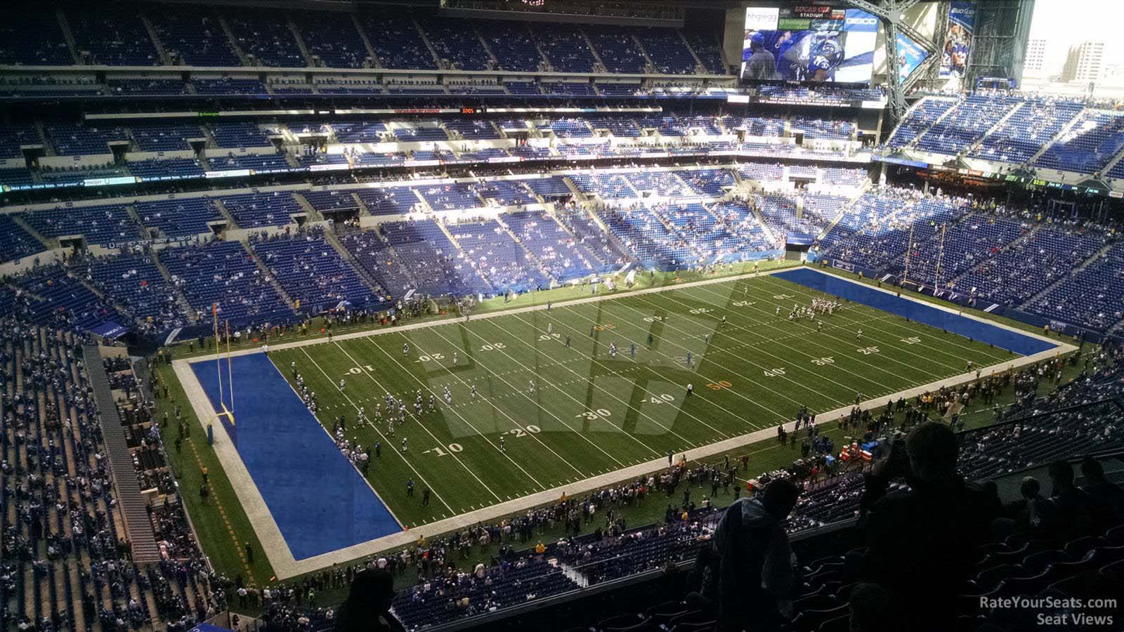 section 618, row 9 seat view  for football - lucas oil stadium