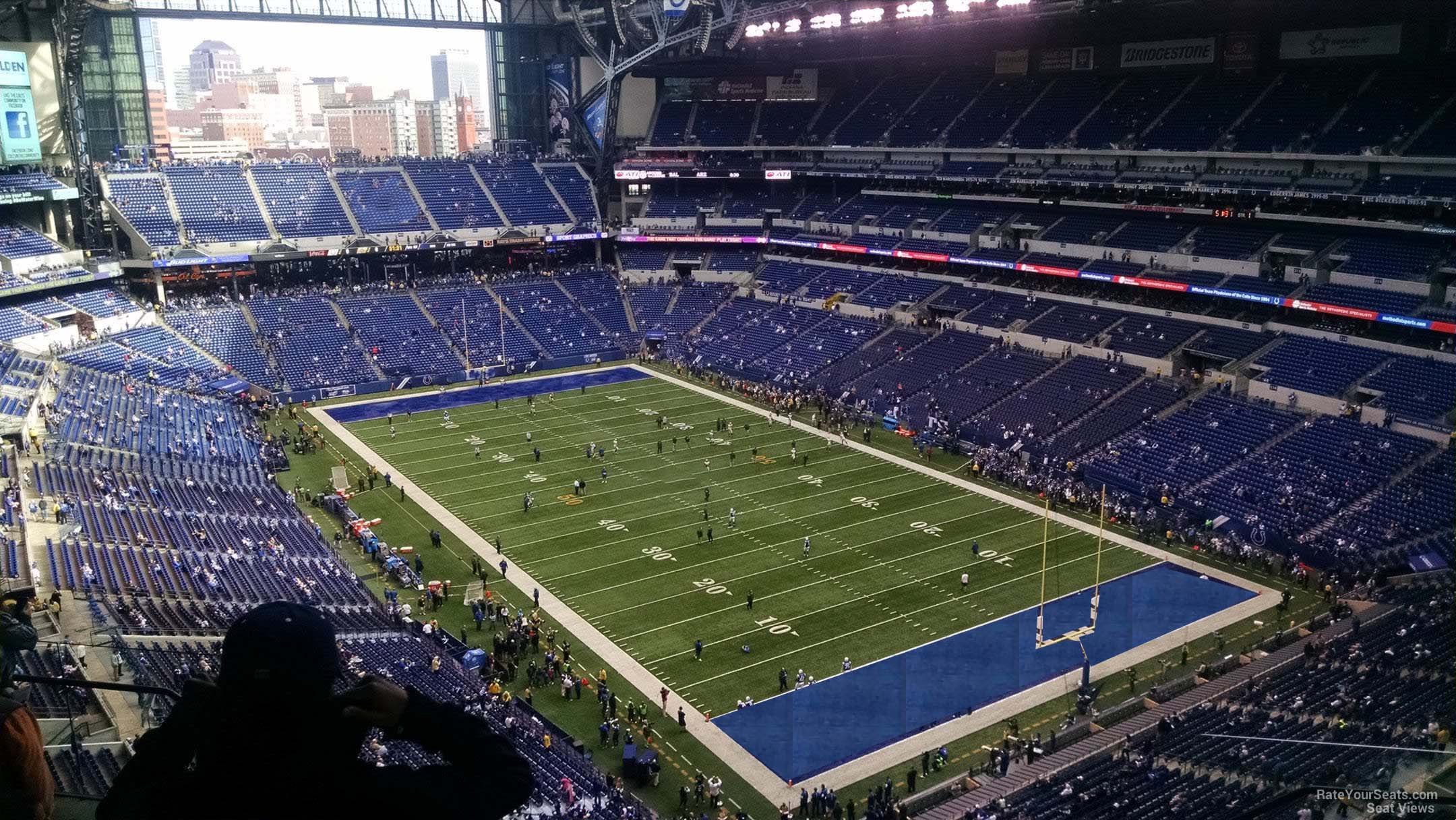 section 631, row 7 seat view  for football - lucas oil stadium