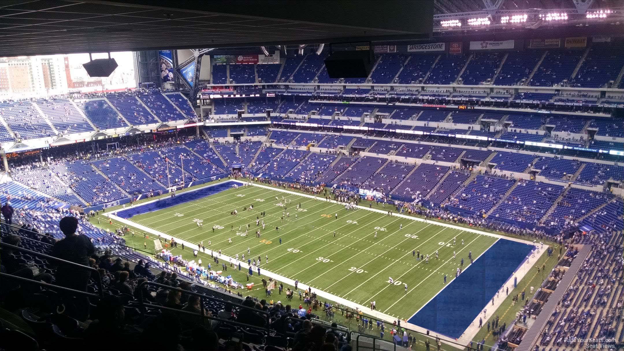 section 634, row 19 seat view  for football - lucas oil stadium