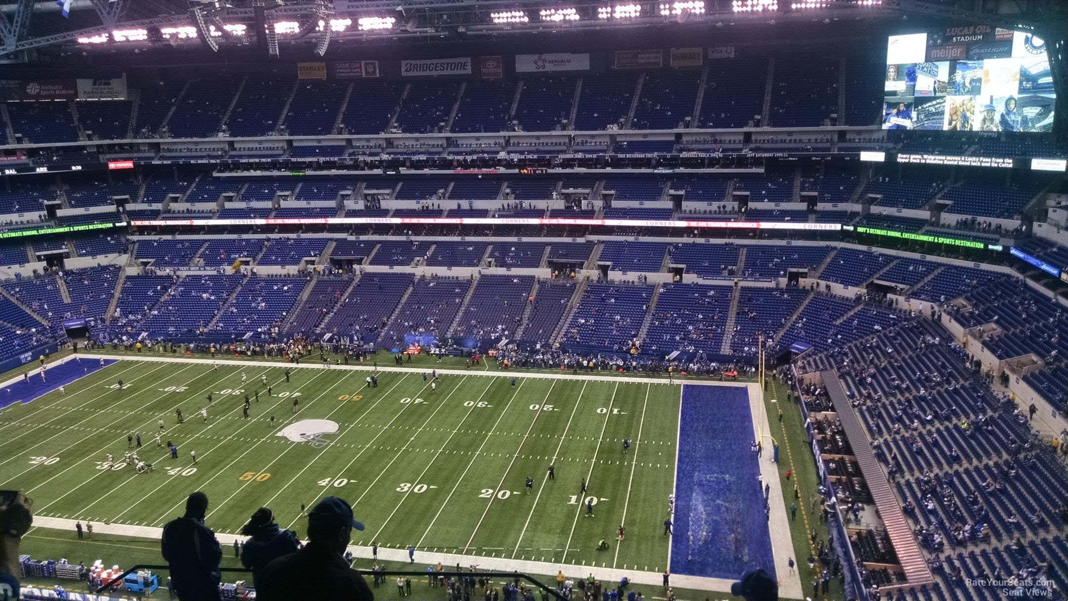 section 636, row 7 seat view  for football - lucas oil stadium