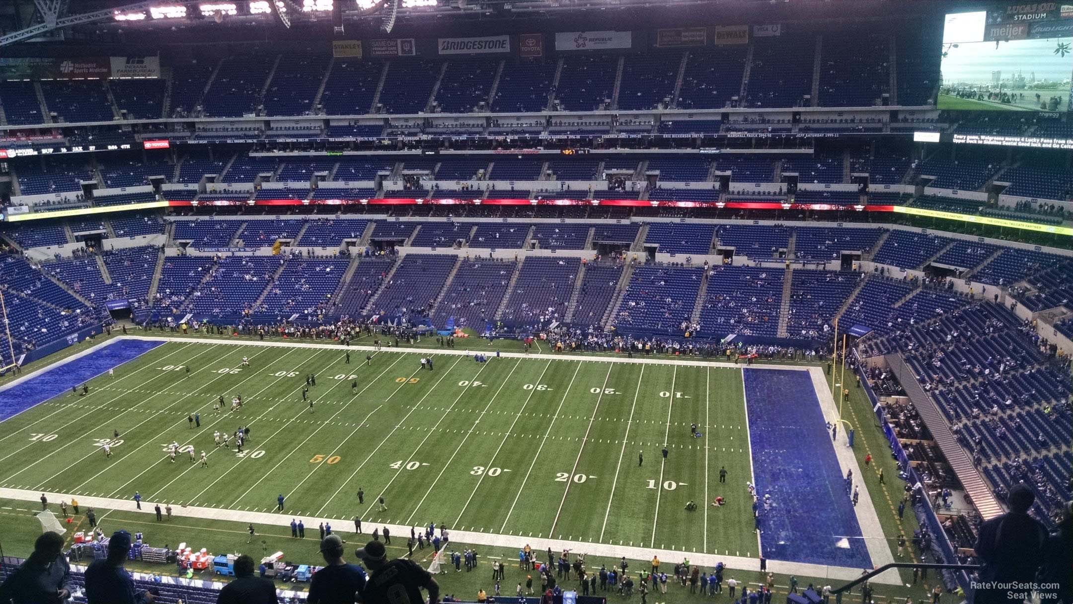 section 637, row 7 seat view  for football - lucas oil stadium