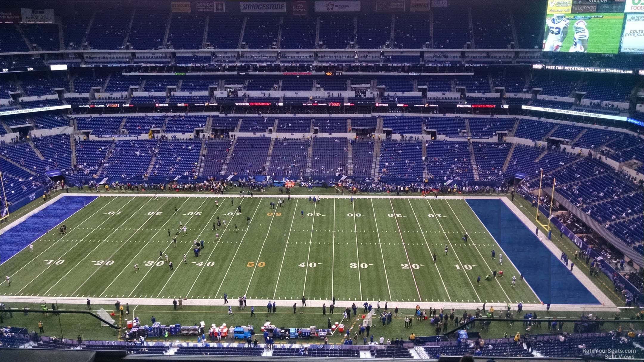 section 639, row 9 seat view  for football - lucas oil stadium