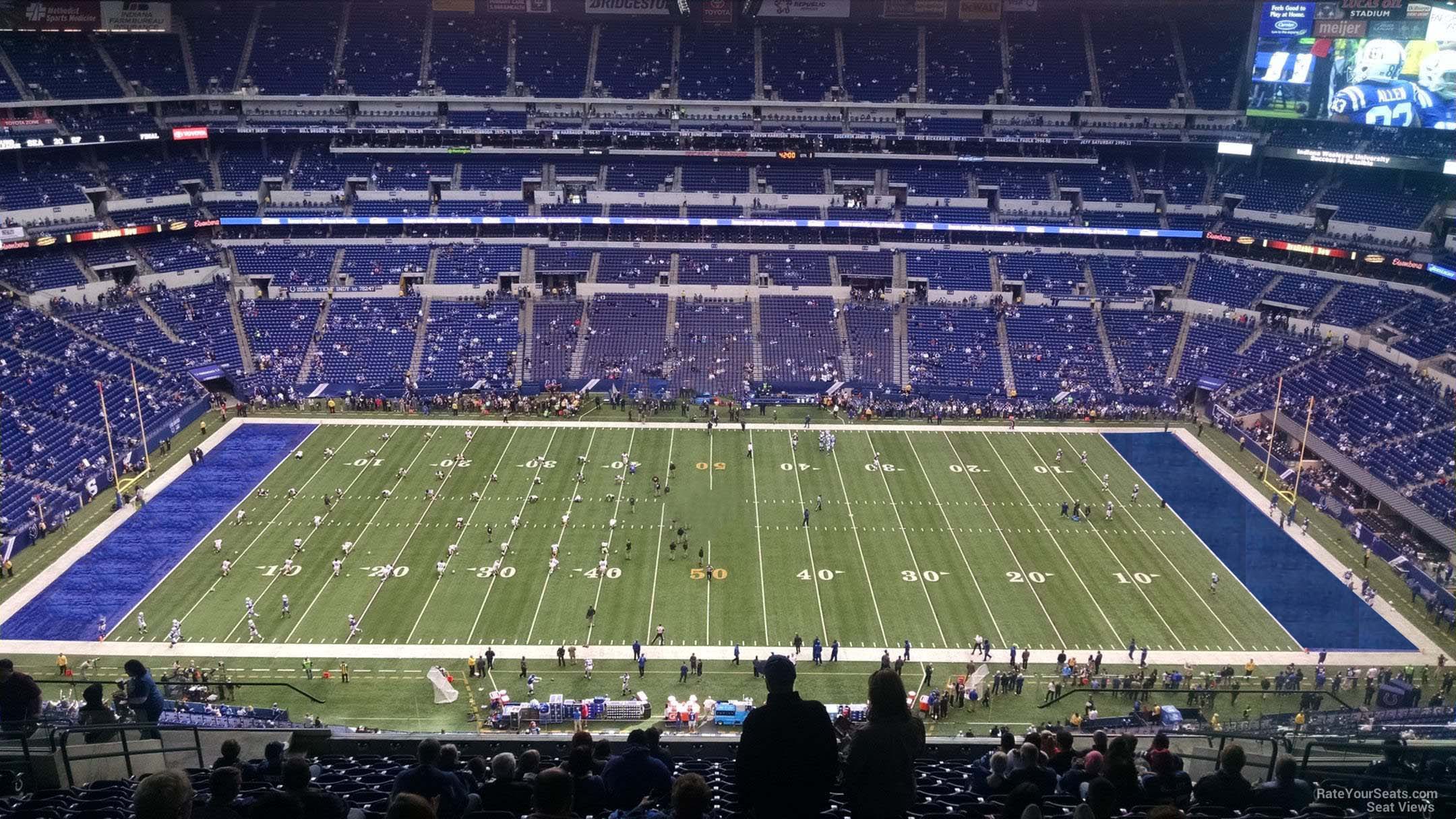 section 640, row 16 seat view  for football - lucas oil stadium
