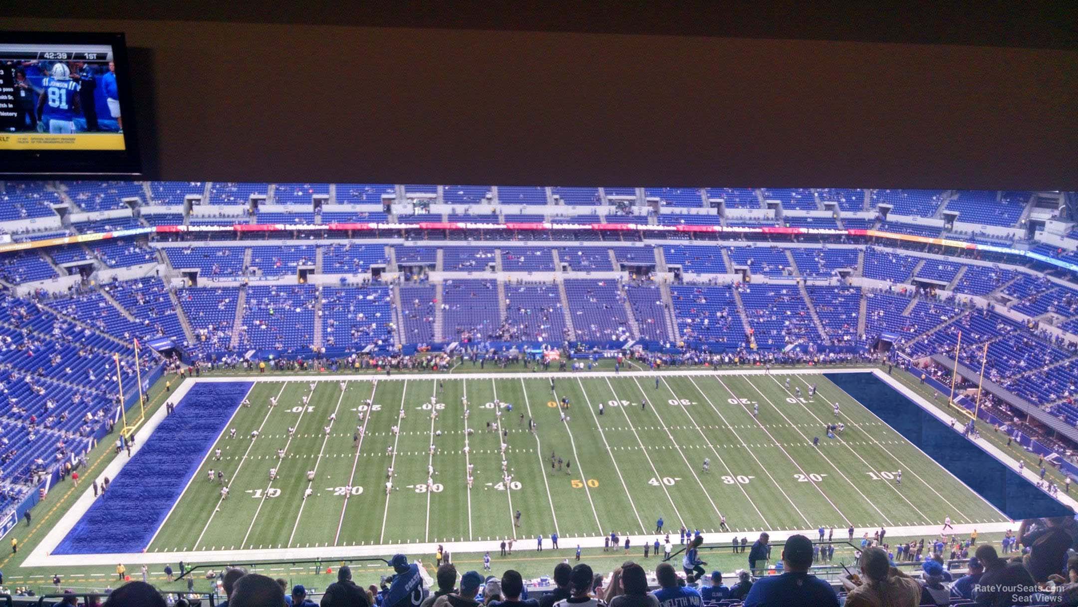 section 641, row 19 seat view  for football - lucas oil stadium