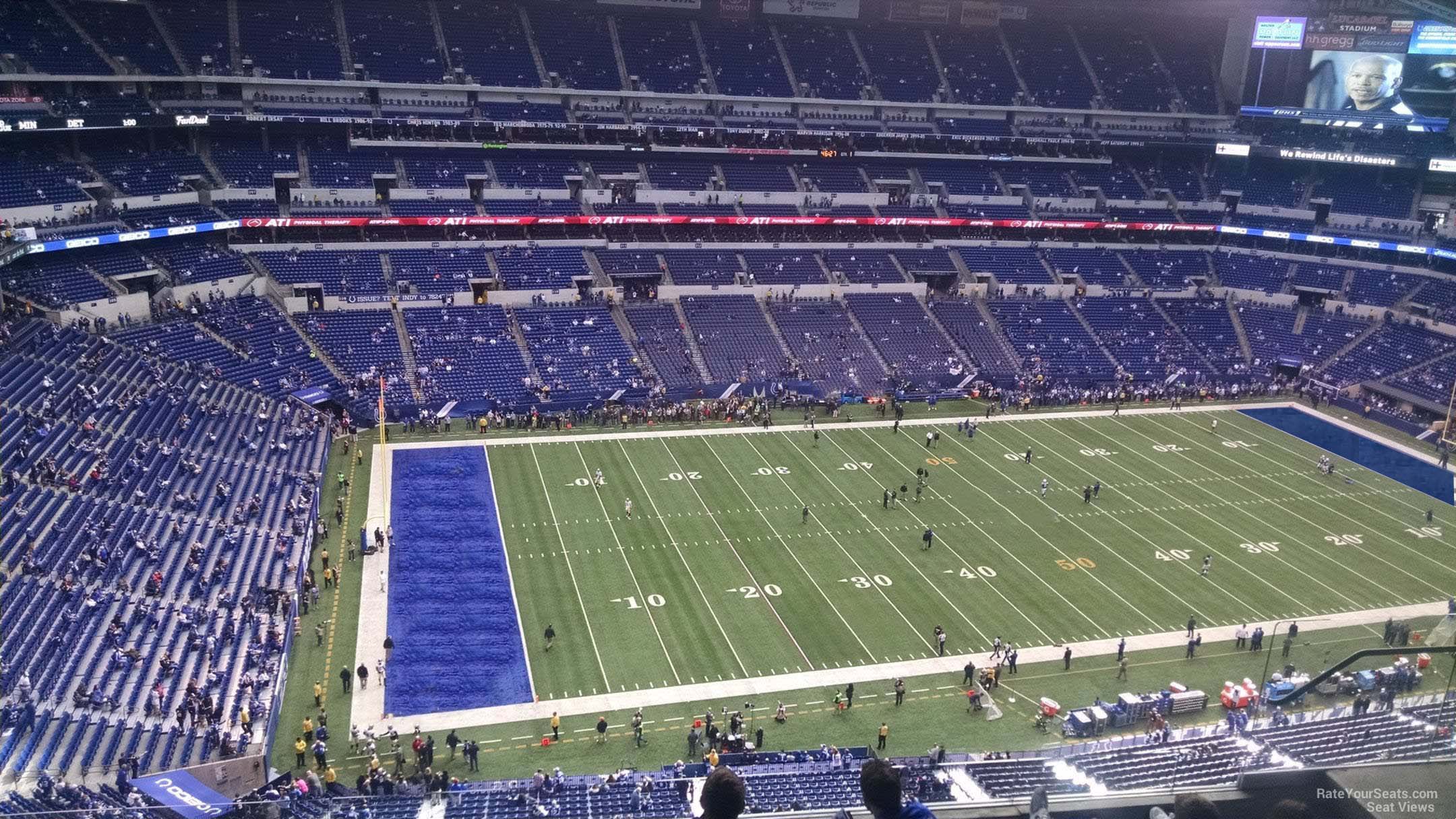 section 644, row 9 seat view  for football - lucas oil stadium