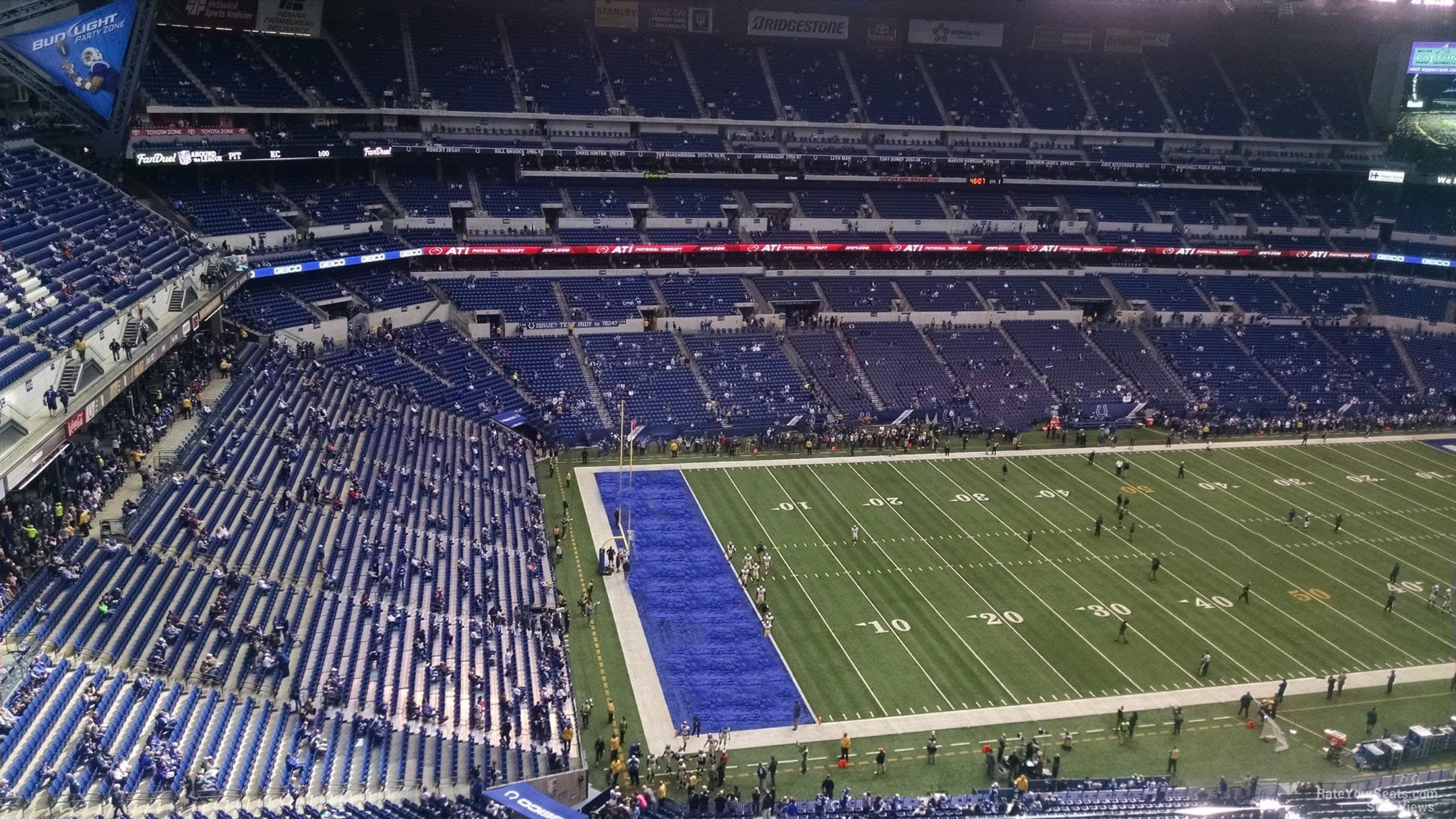 section 645, row 9 seat view  for football - lucas oil stadium