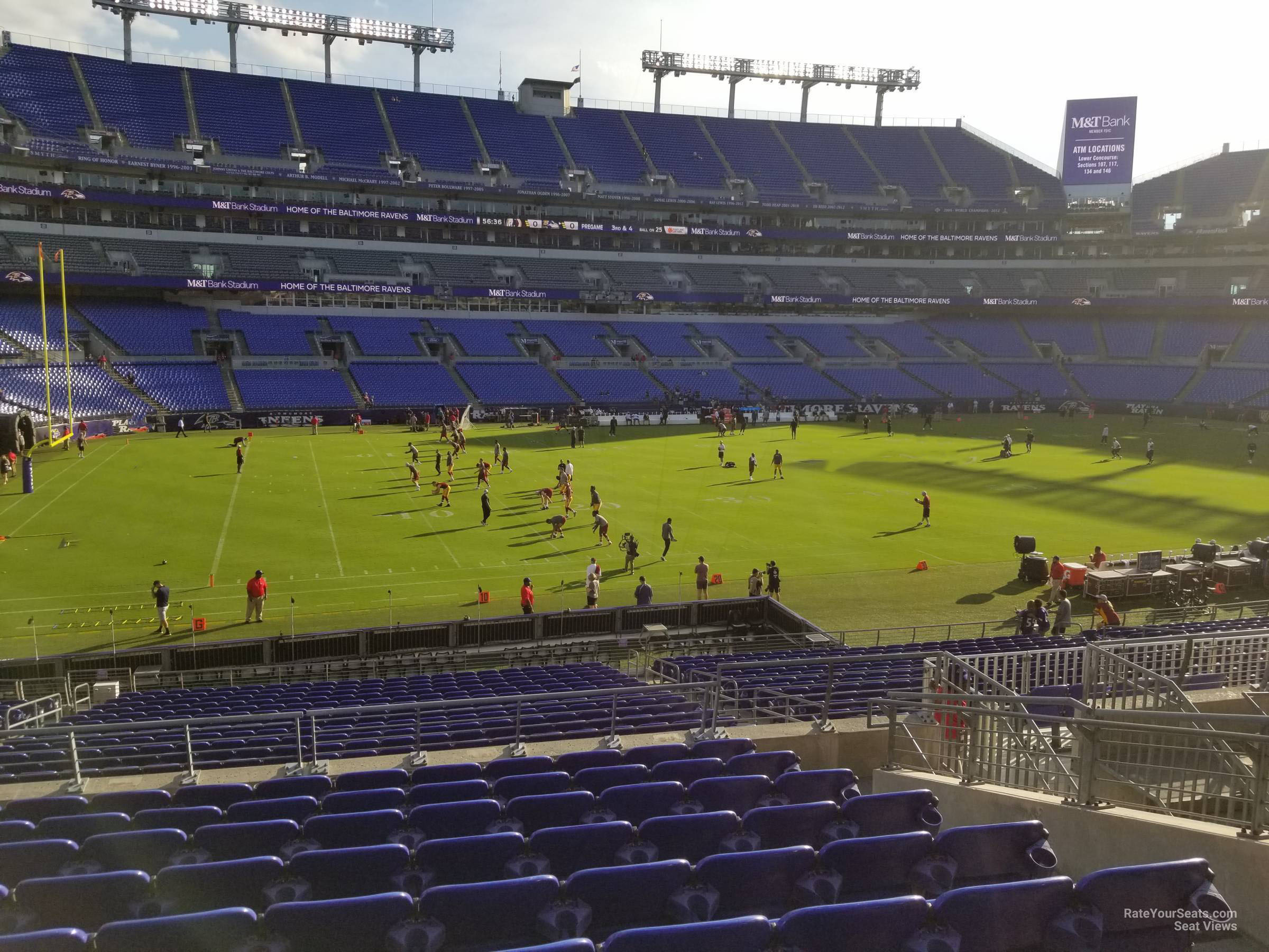 section 103, row 28 seat view  for football - m&t bank stadium