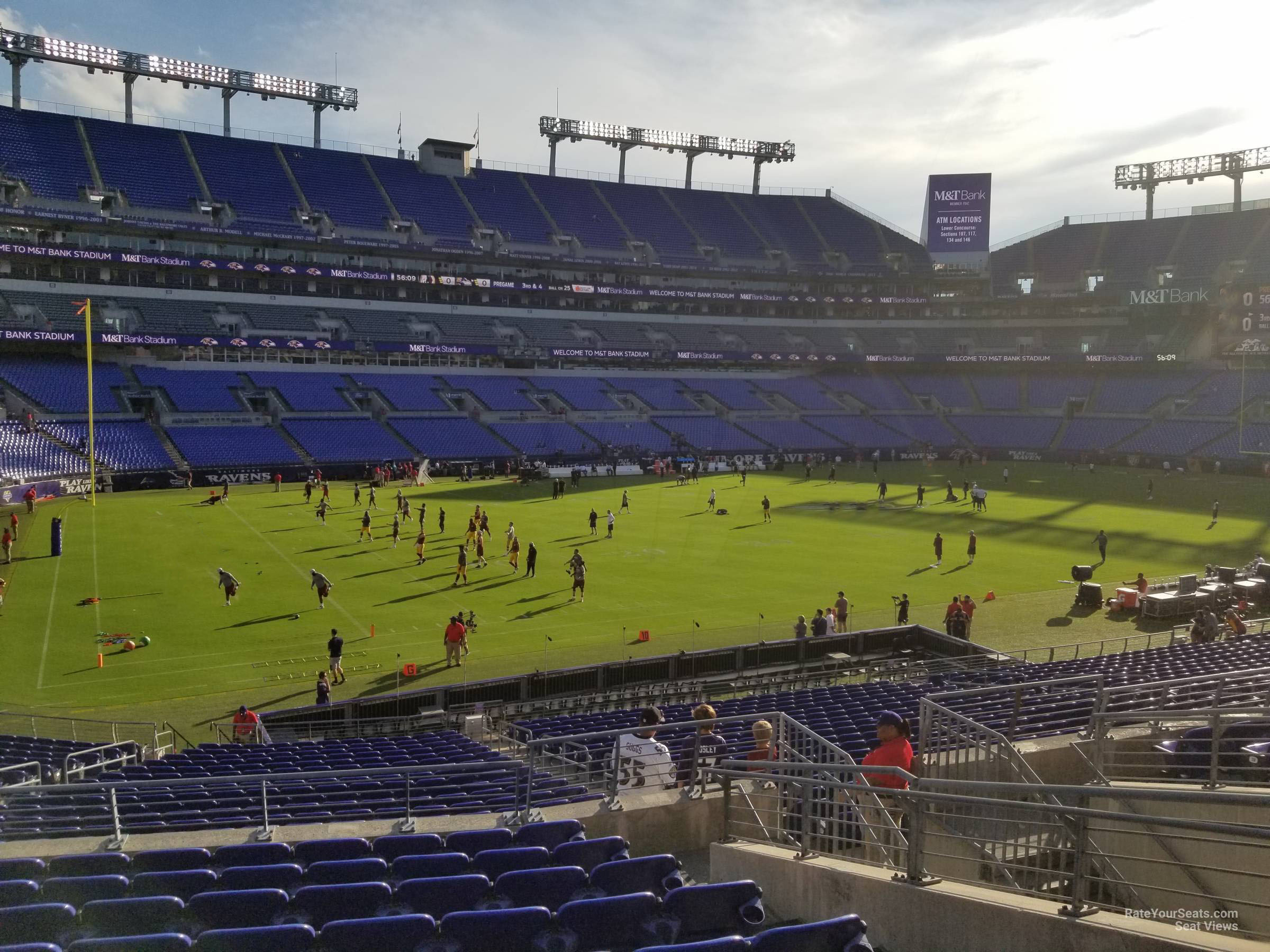 section 105, row 28 seat view  for football - m&t bank stadium
