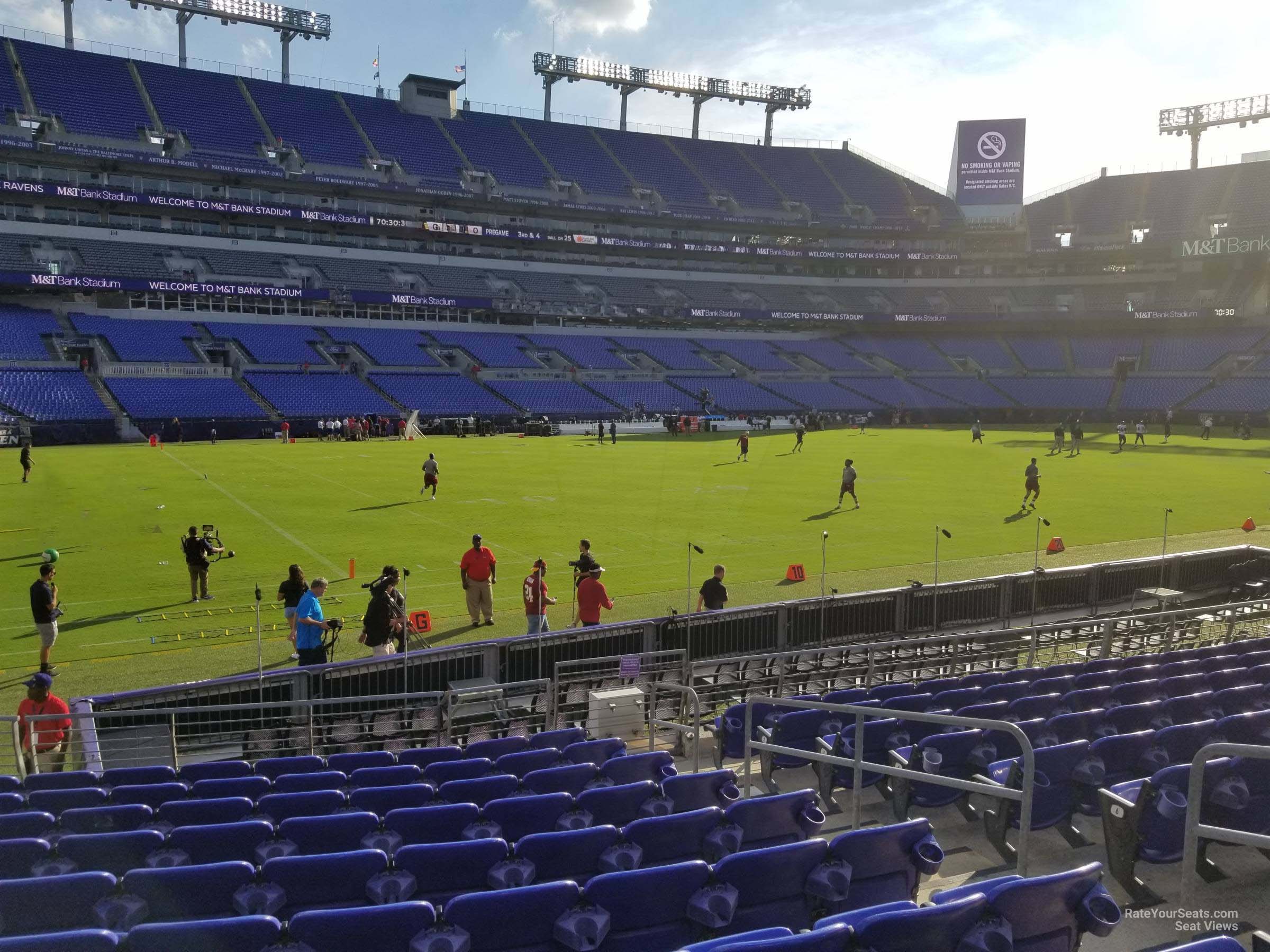 section 107, row 11 seat view  for football - m&t bank stadium