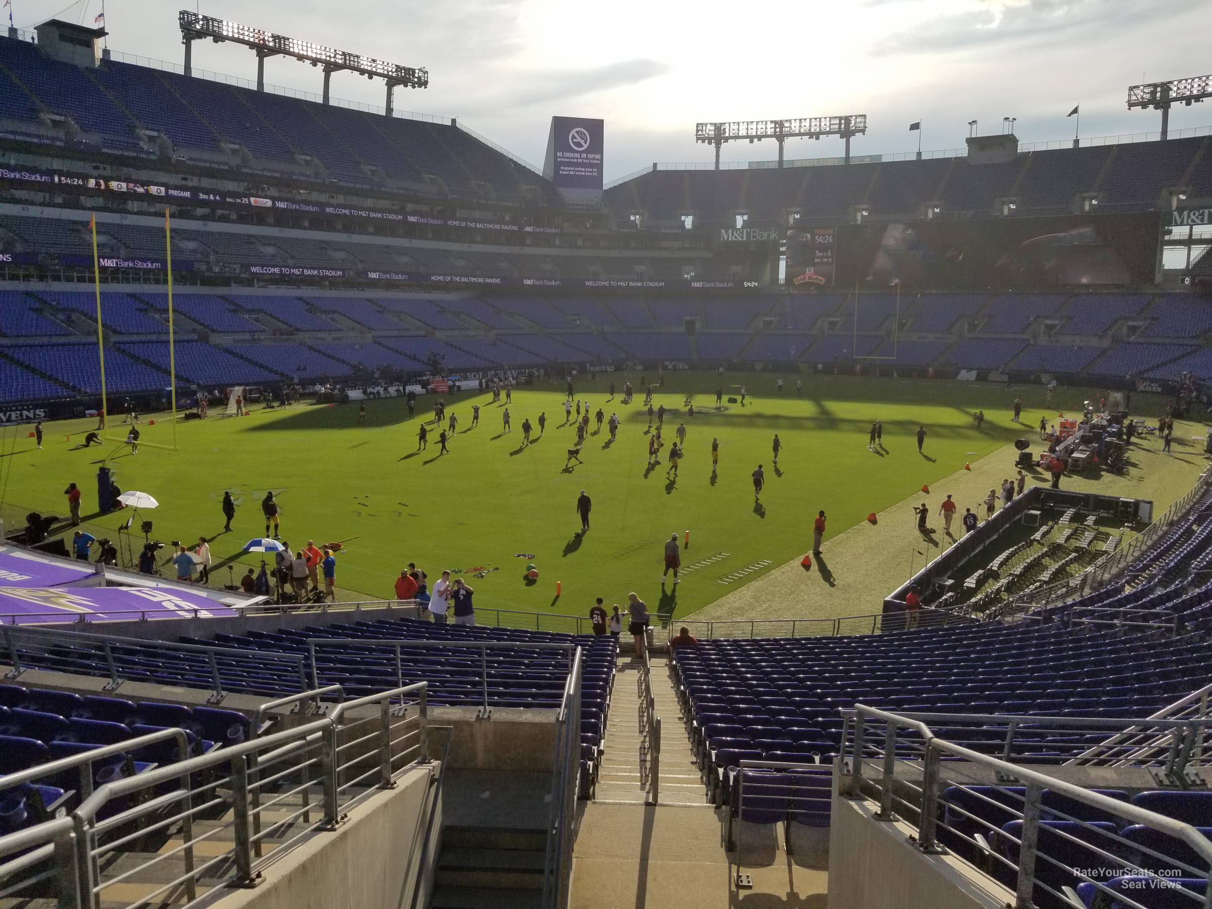section 108, row 28 seat view  for football - m&t bank stadium
