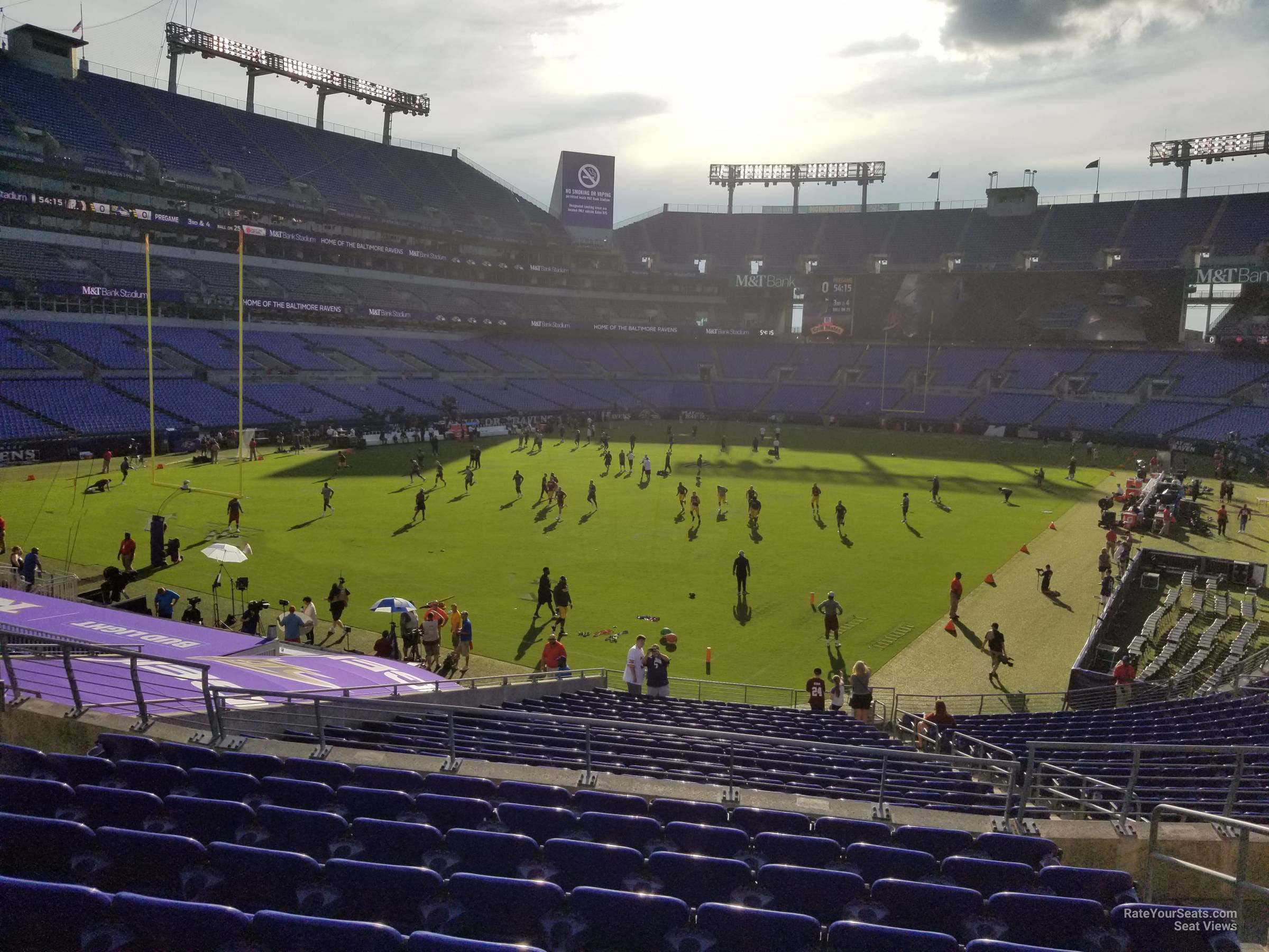 section 109, row 28 seat view  for football - m&t bank stadium