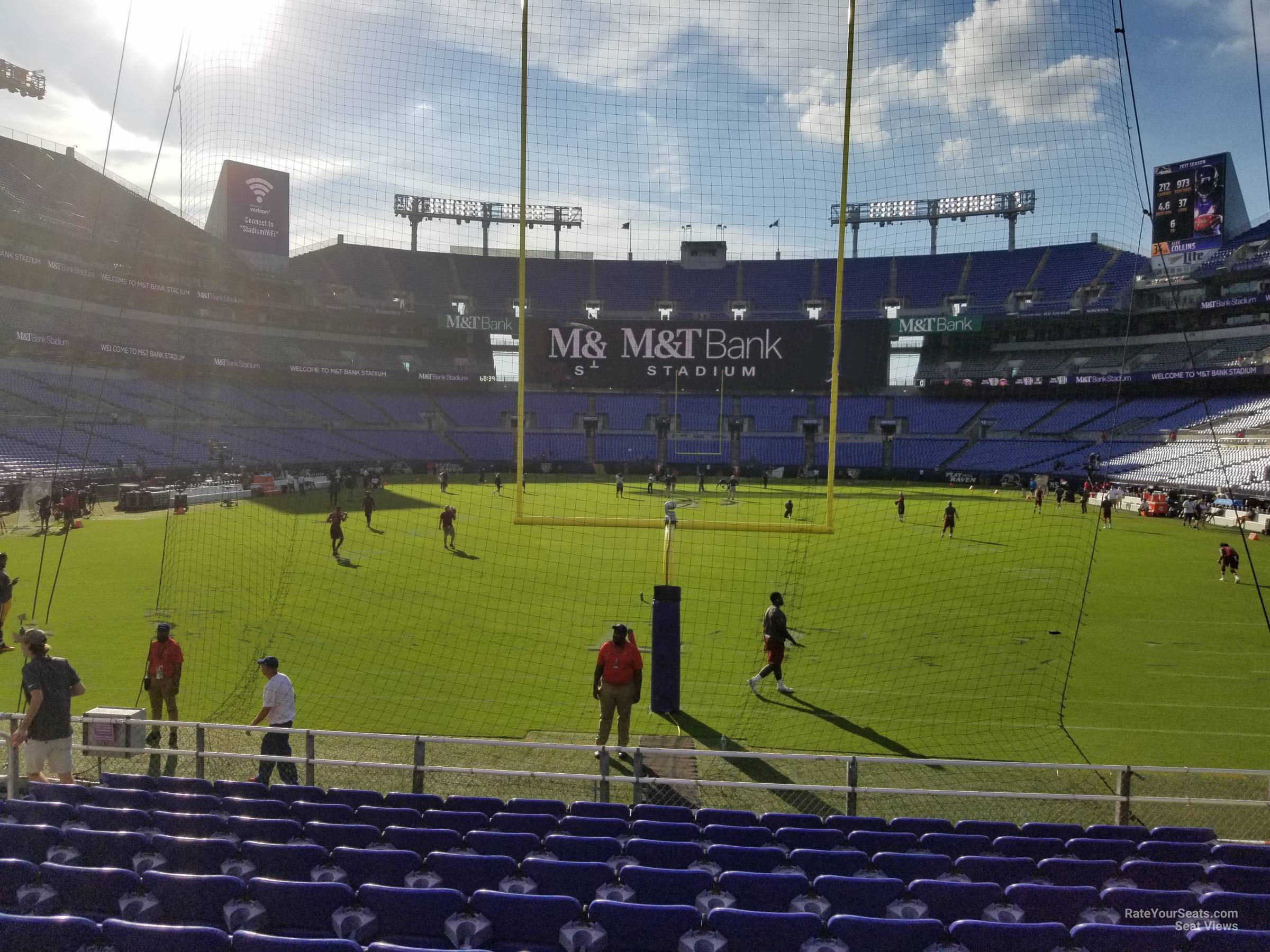 section 113, row 11 seat view  for football - m&t bank stadium